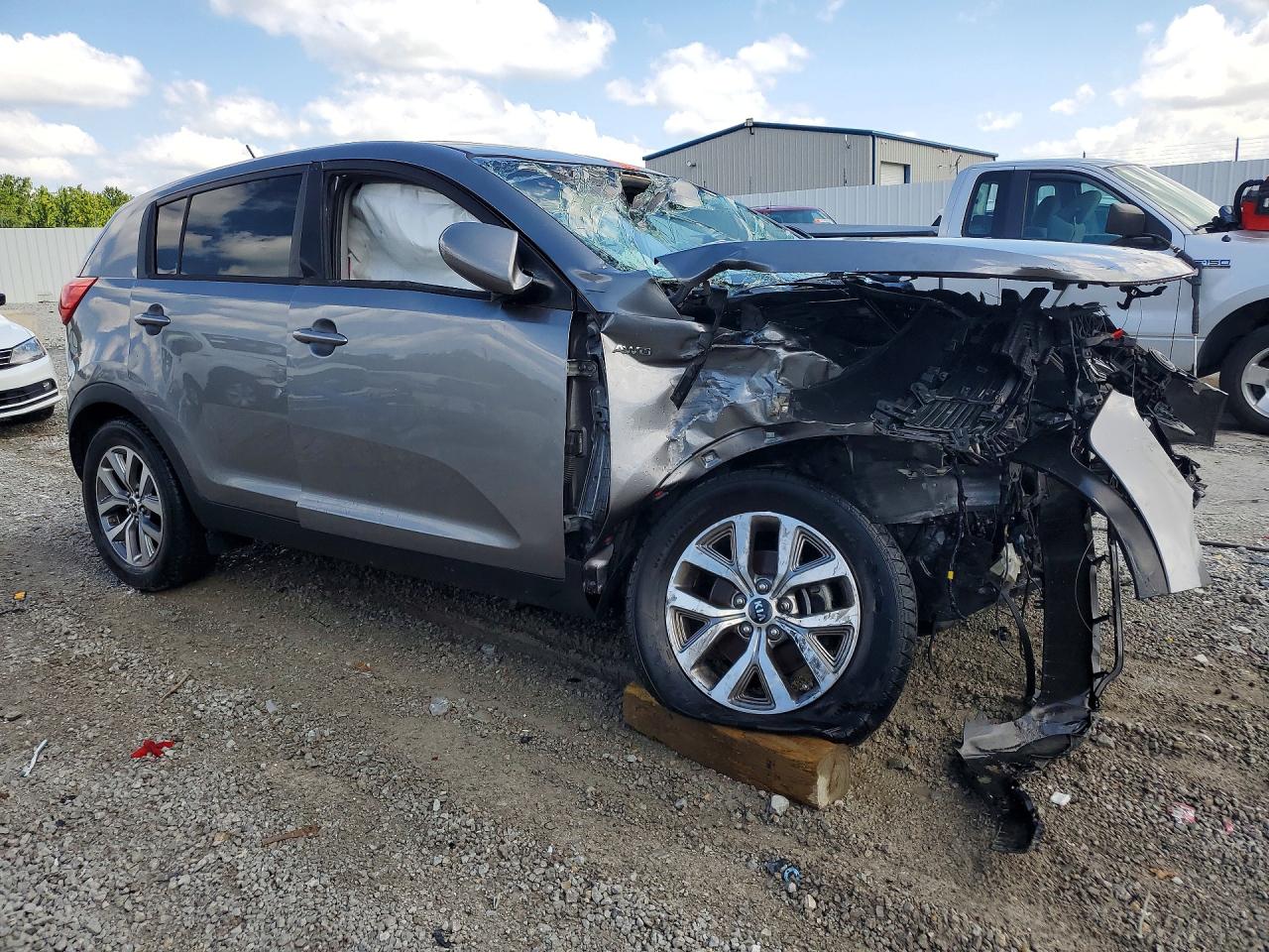 2015 Kia Sportage Lx Gray vin: KNDPBCAC0F7701043