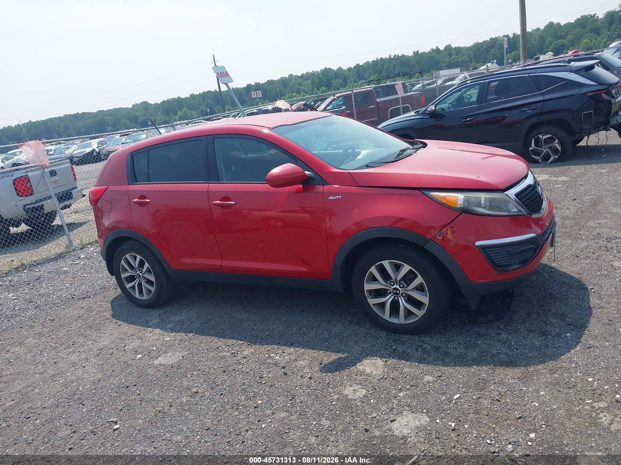 2015 Kia Sportage Lx Red vin: KNDPBCAC0F7761324