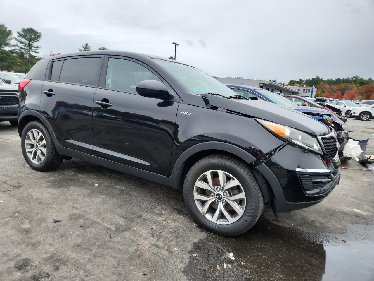 2015 Kia Sportage Lx Black vin: KNDPBCAC0F7772100