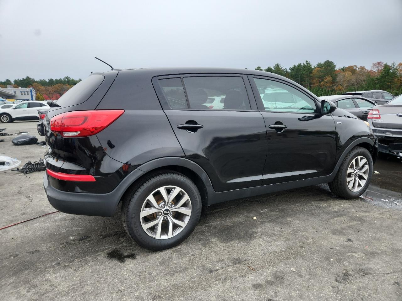 2015 Kia Sportage Lx Black vin: KNDPBCAC0F7772100