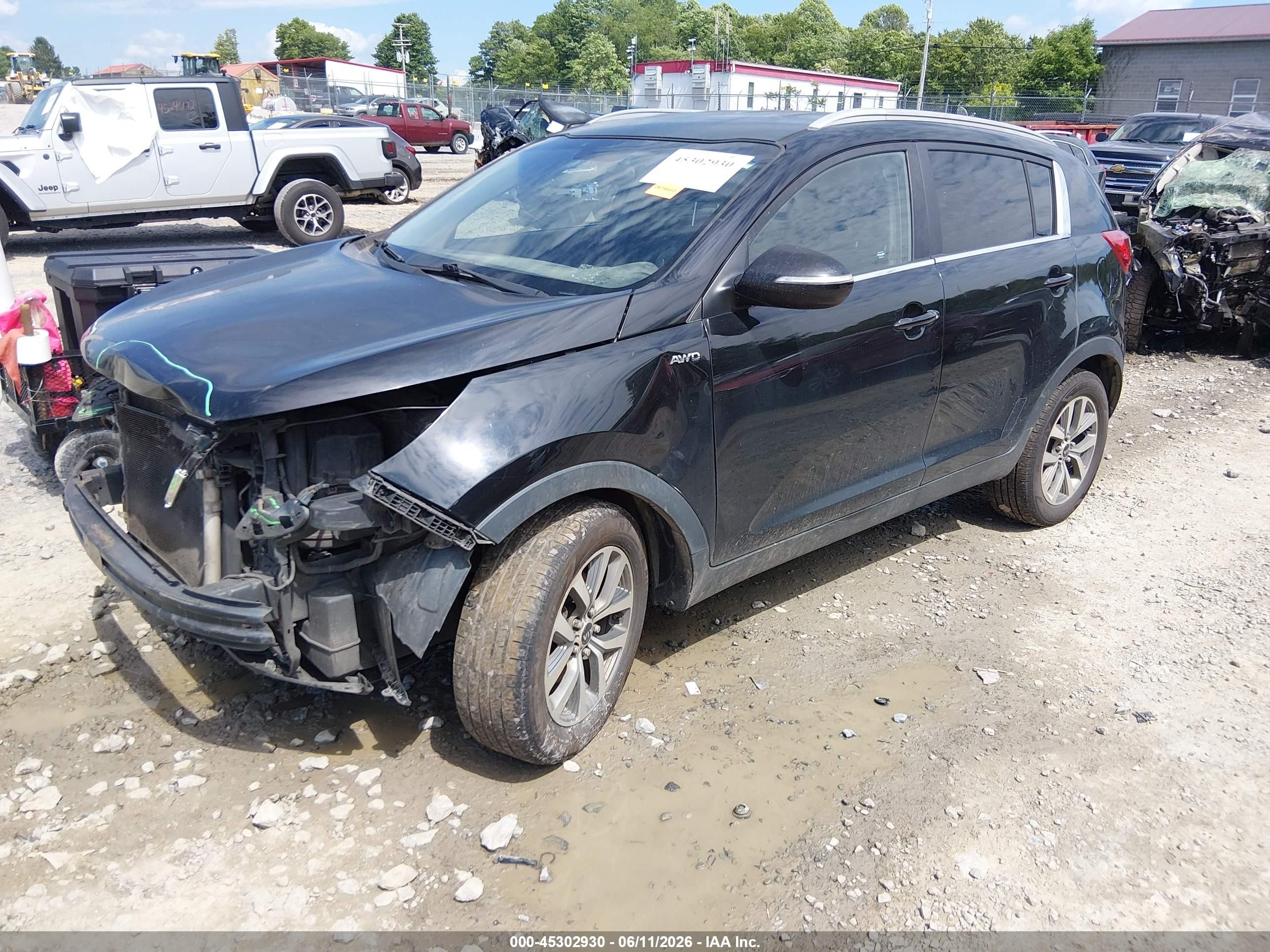 2015 Kia Sportage Lx Черный vin: KNDPBCAC0F7791133