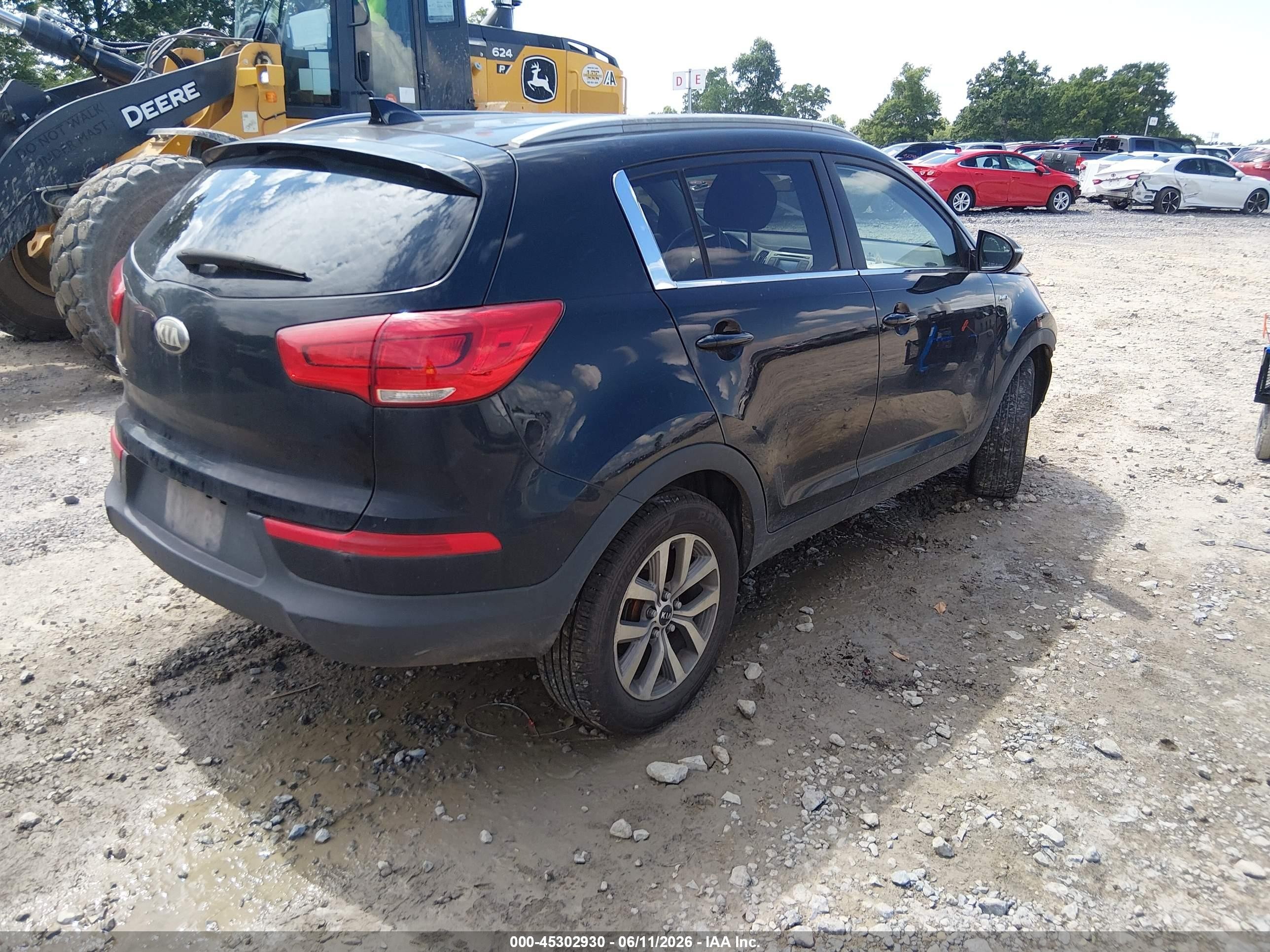 2015 Kia Sportage Lx Черный vin: KNDPBCAC0F7791133