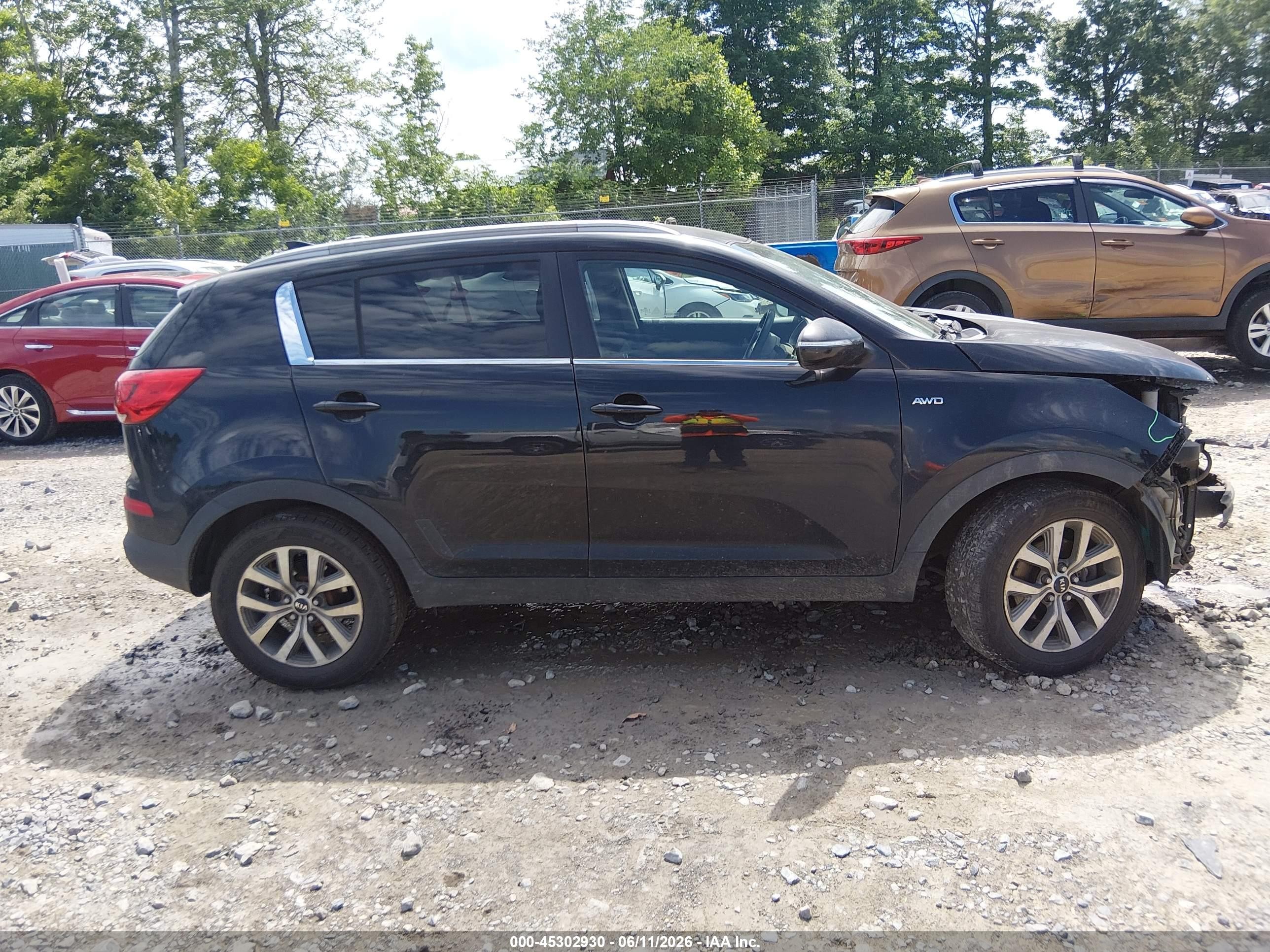 2015 Kia Sportage Lx Черный vin: KNDPBCAC0F7791133