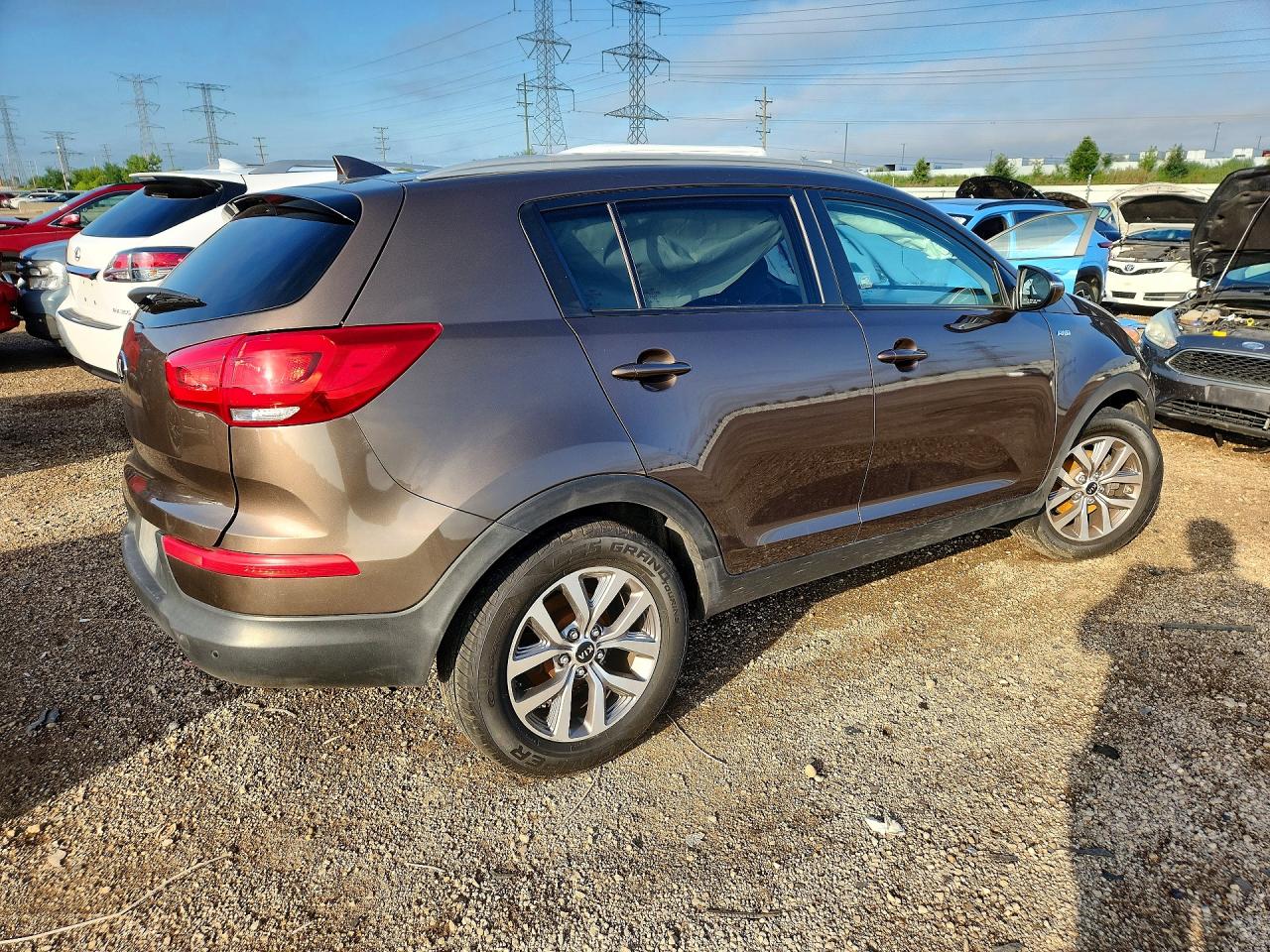 2014 Kia Sportage Lx Gray vin: KNDPBCAC1E7547764