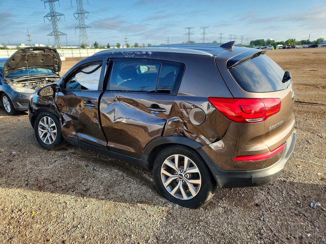 2014 Kia Sportage Lx Gray vin: KNDPBCAC1E7547764