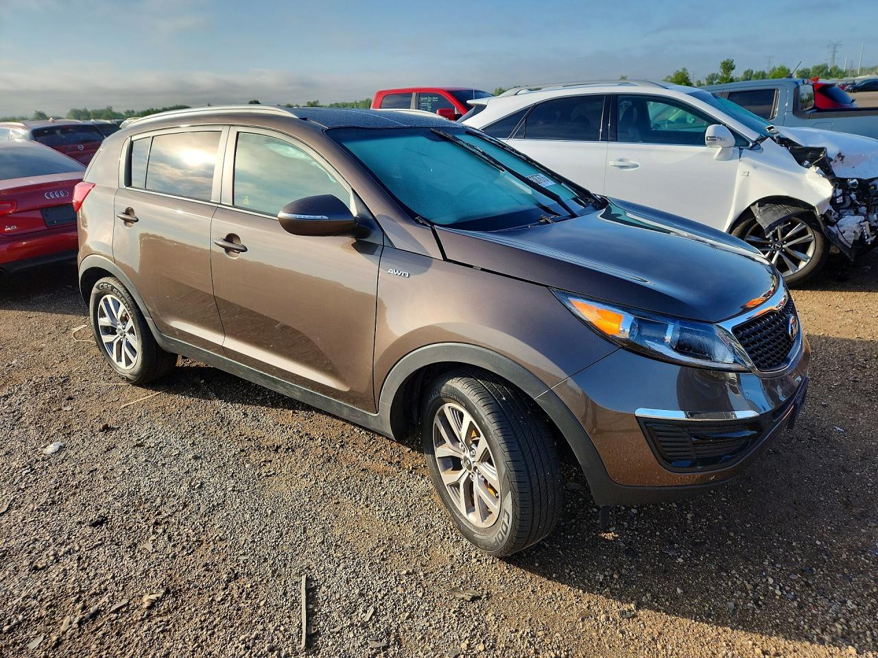 2014 Kia Sportage Lx Gray vin: KNDPBCAC1E7547764