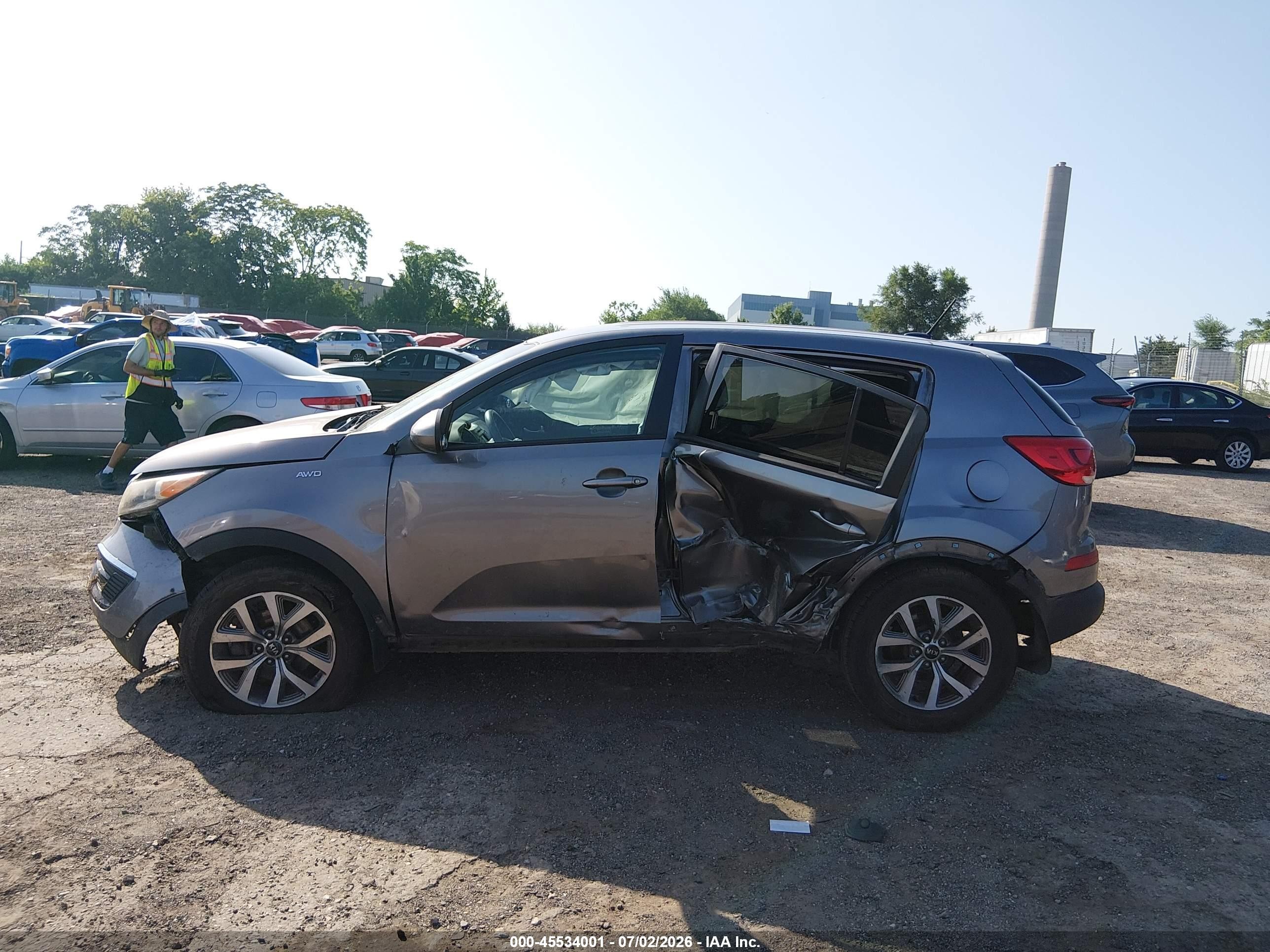 2014 Kia Sportage Lx Brown vin: KNDPBCAC1E7601628