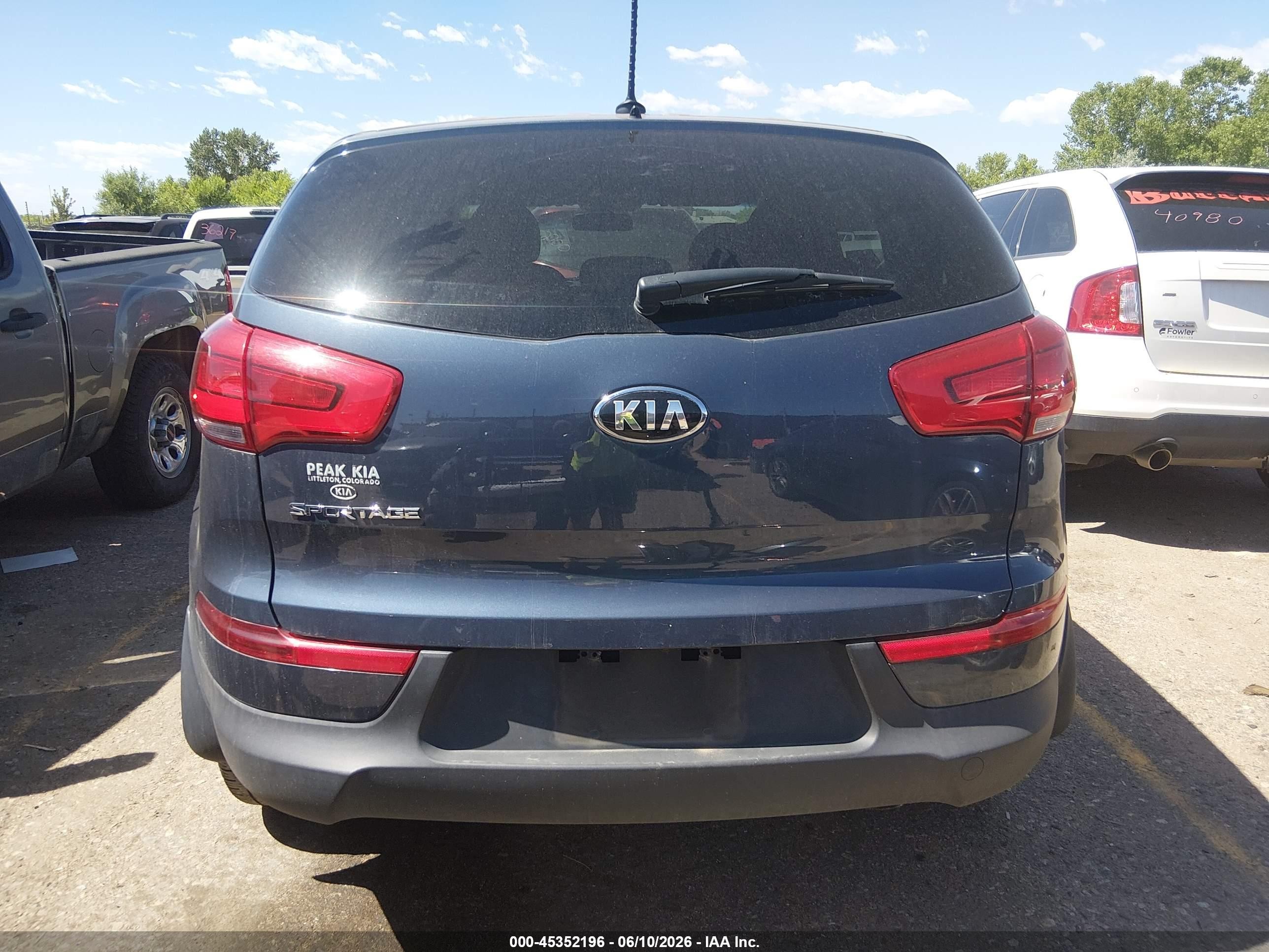 2014 Kia Sportage Lx Blue vin: KNDPBCAC1E7612306
