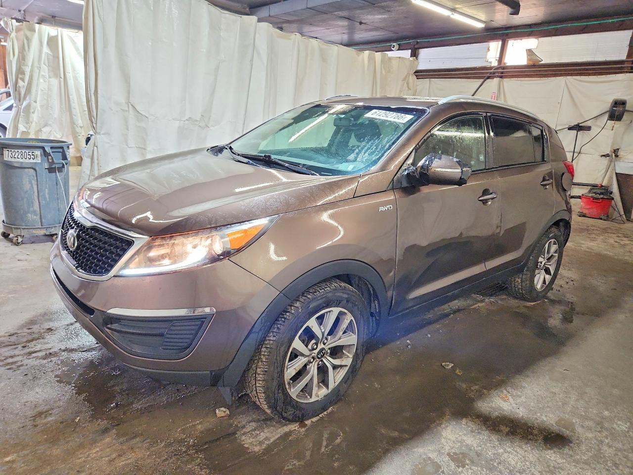 2014 Kia Sportage Lx Brown vin: KNDPBCAC1E7617845
