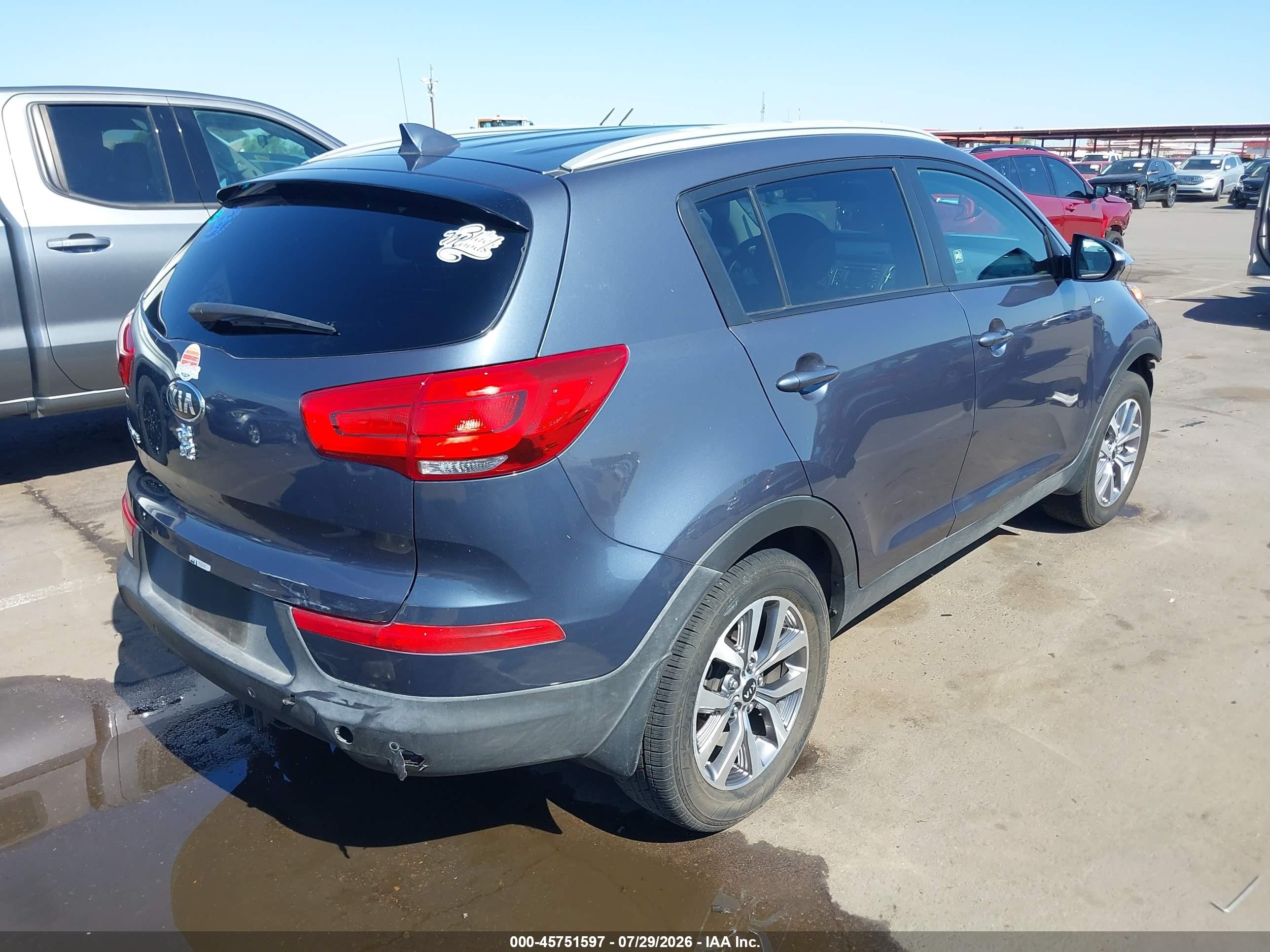 2014 Kia Sportage Lx Серый vin: KNDPBCAC1E7645564