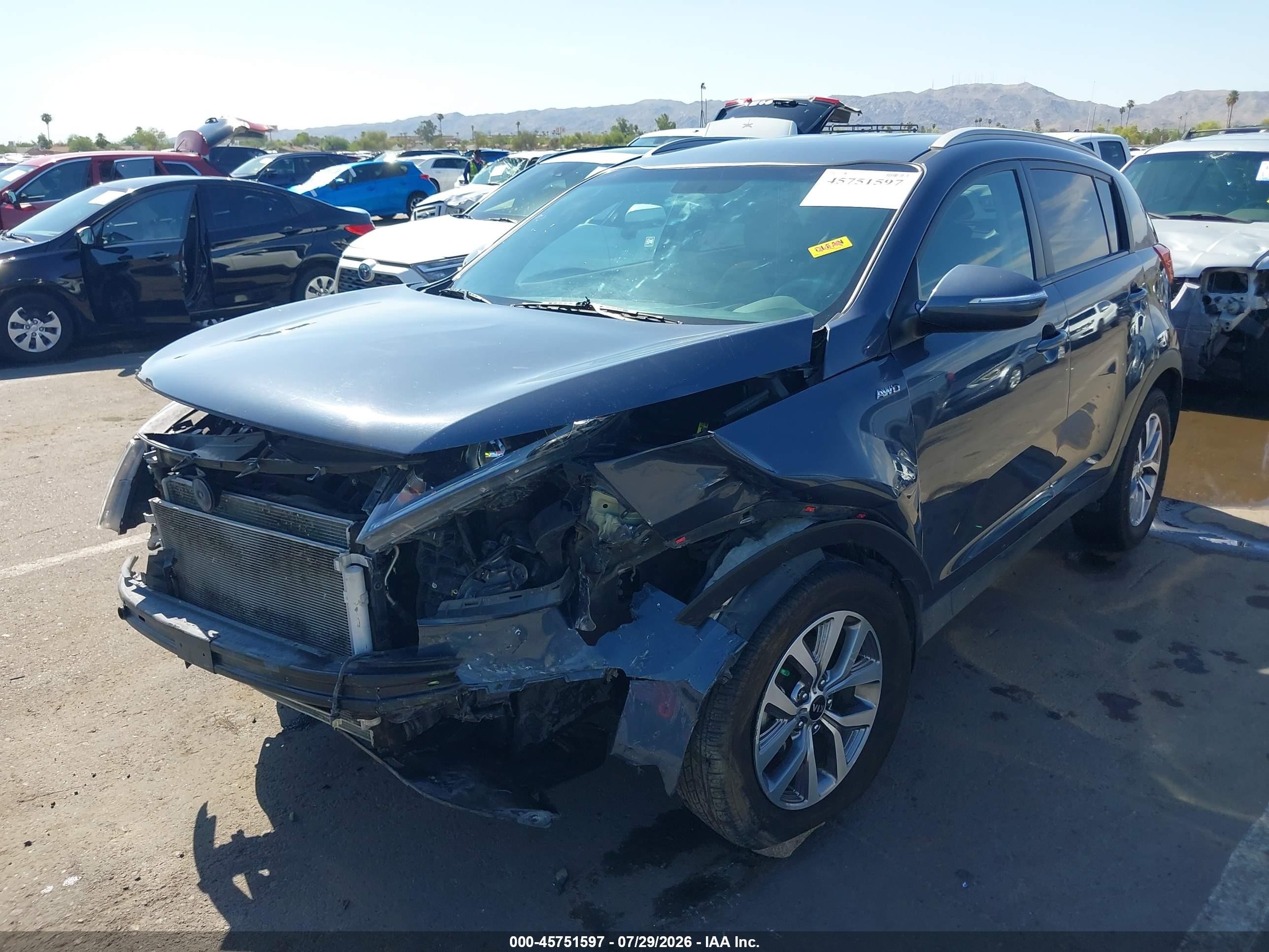 2014 Kia Sportage Lx Серый vin: KNDPBCAC1E7645564
