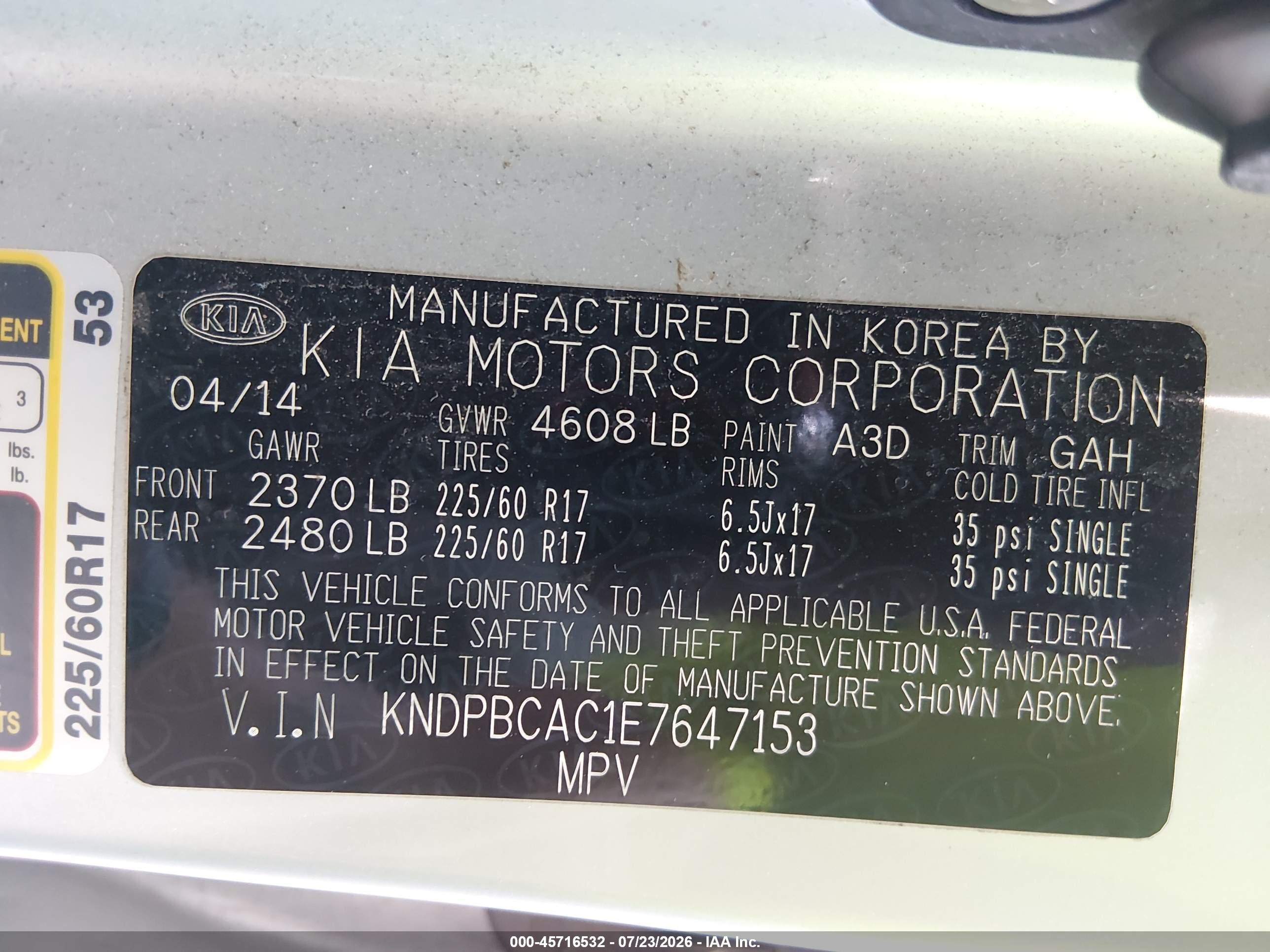 2014 Kia Sportage Lx Silver vin: KNDPBCAC1E7647153