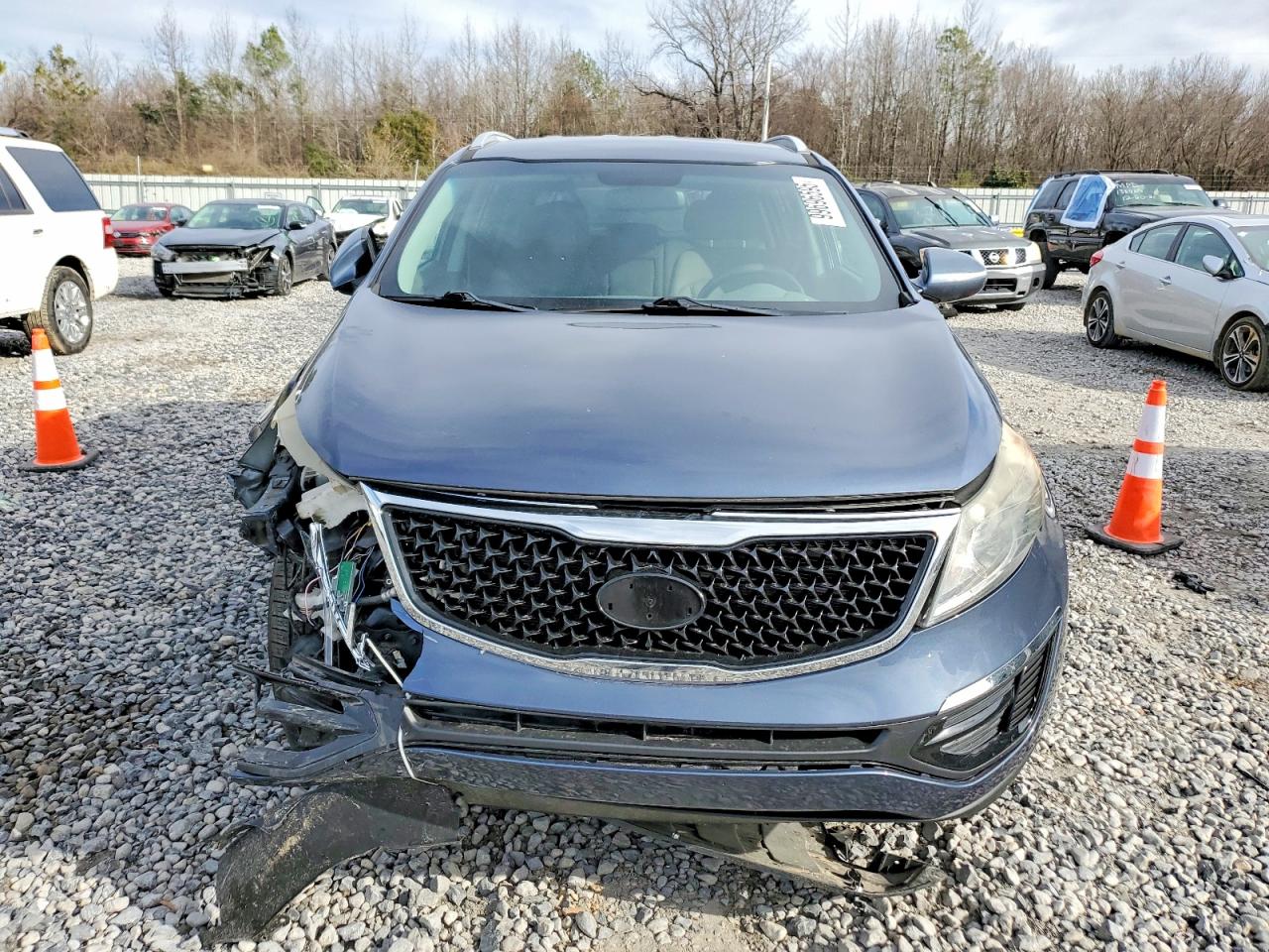 2015 Kia Sportage Lx Blue vin: KNDPBCAC1F7692787