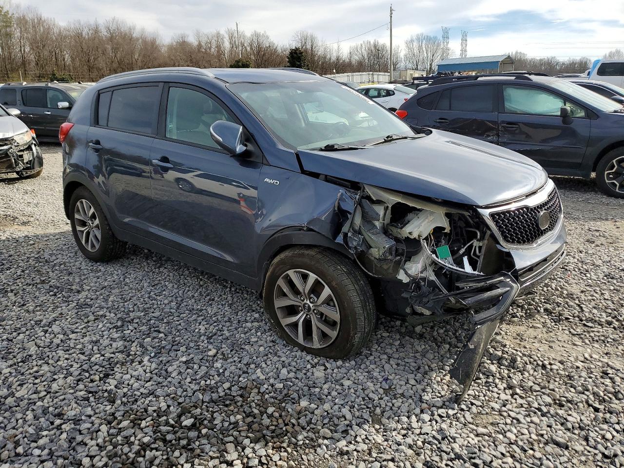 2015 Kia Sportage Lx Blue vin: KNDPBCAC1F7692787