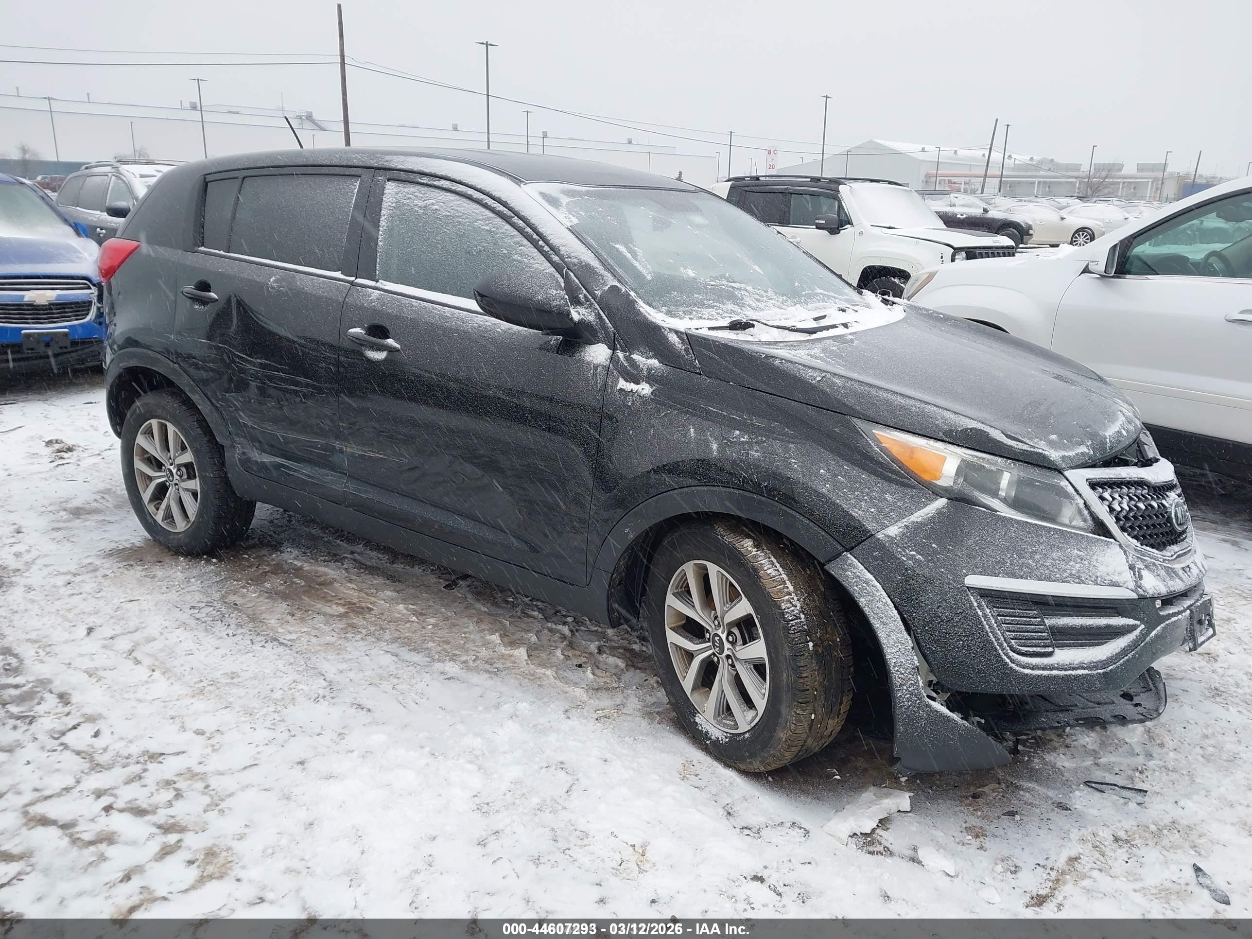 2015 Kia Sportage Lx Black vin: KNDPBCAC1F7701259