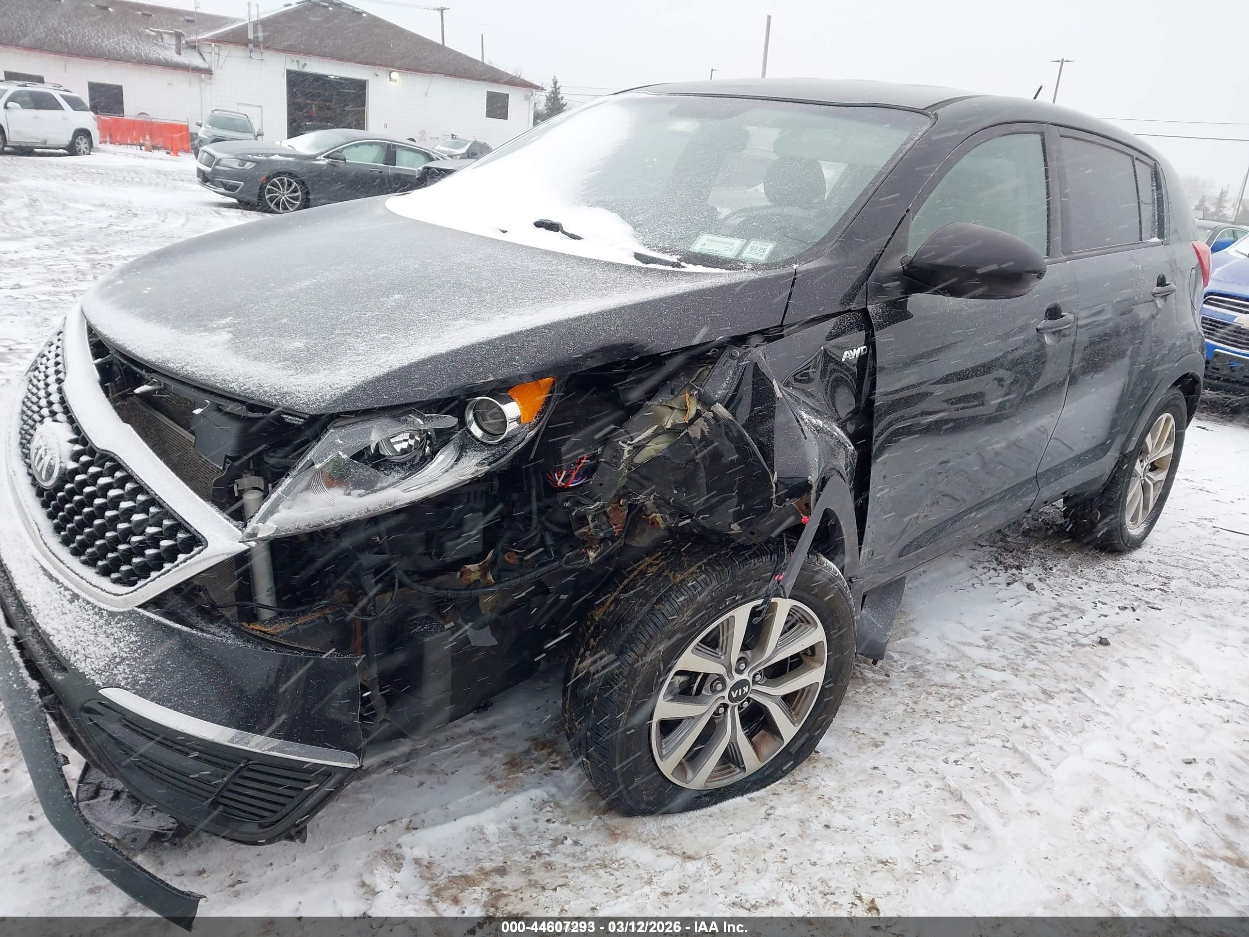 2015 Kia Sportage Lx Black vin: KNDPBCAC1F7701259