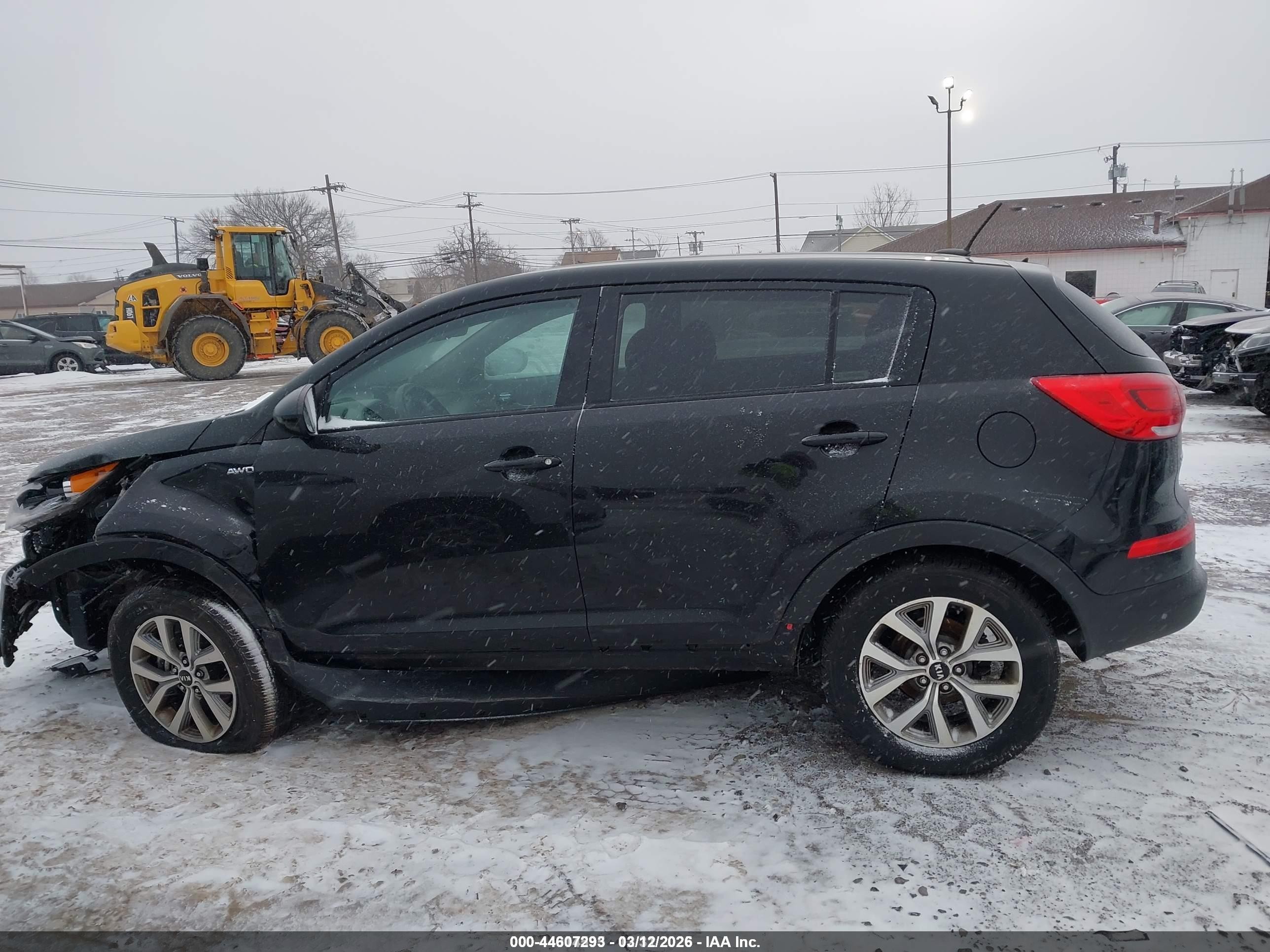 2015 Kia Sportage Lx Black vin: KNDPBCAC1F7701259