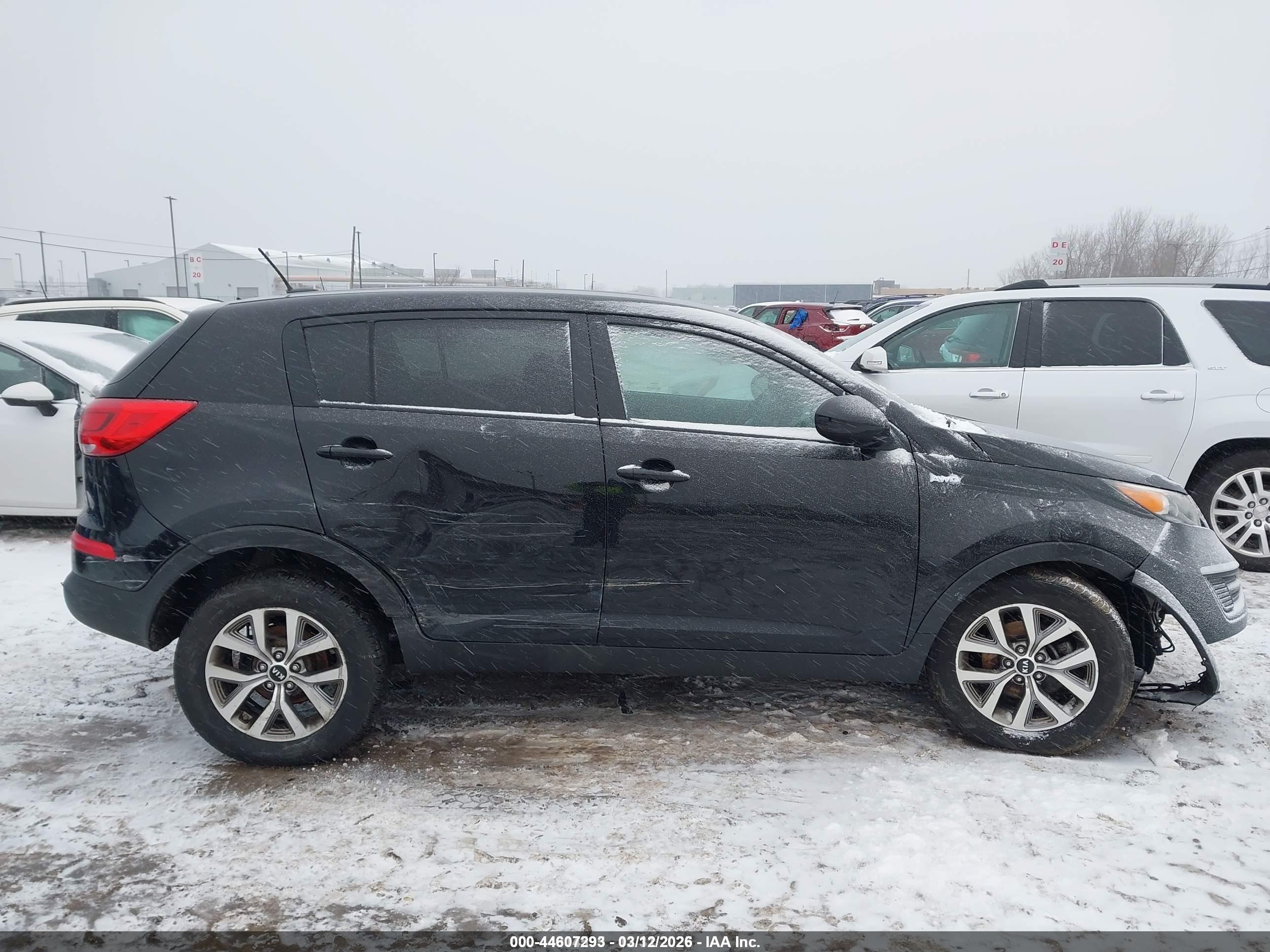 2015 Kia Sportage Lx Black vin: KNDPBCAC1F7701259