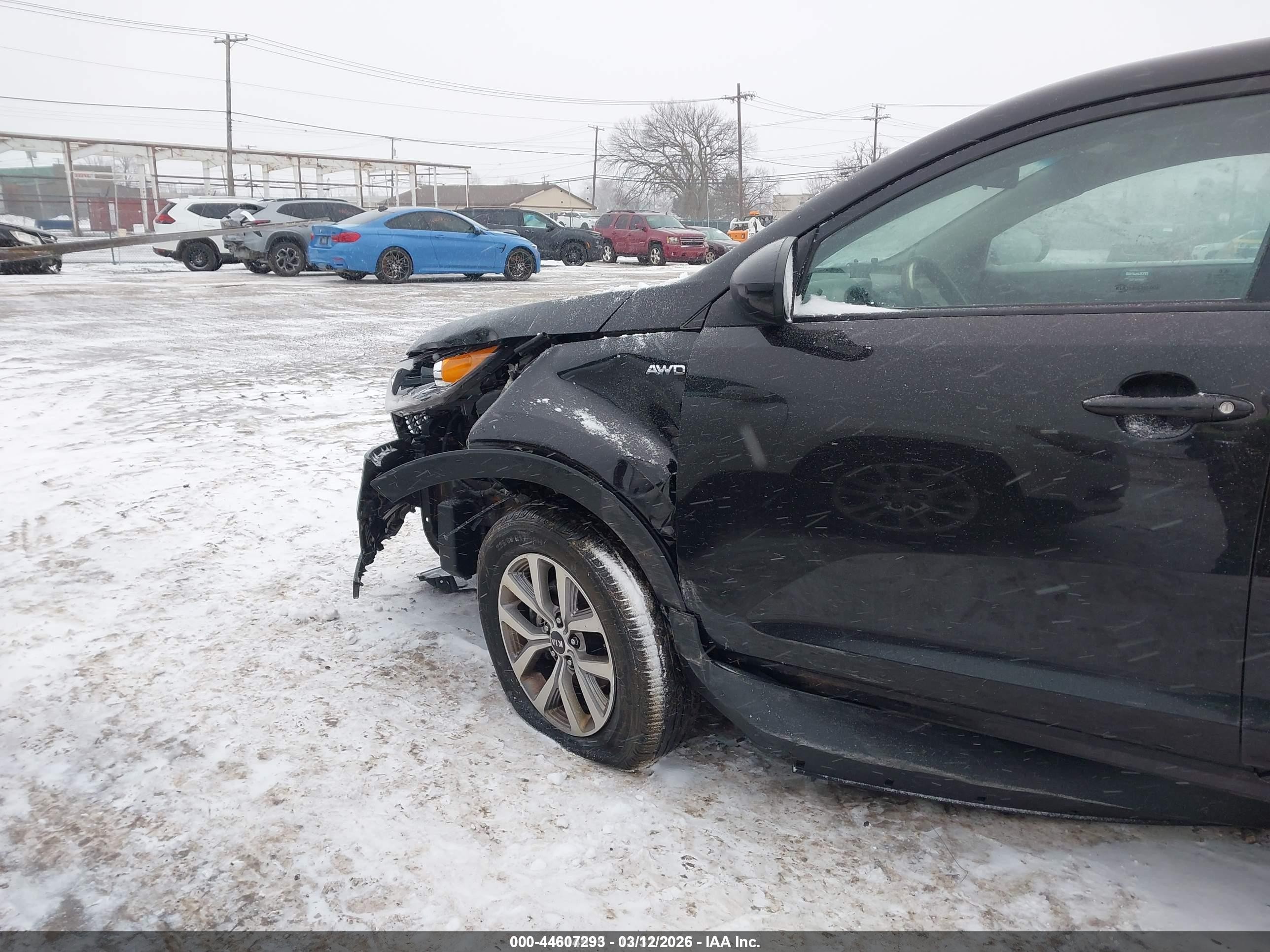 2015 Kia Sportage Lx Black vin: KNDPBCAC1F7701259