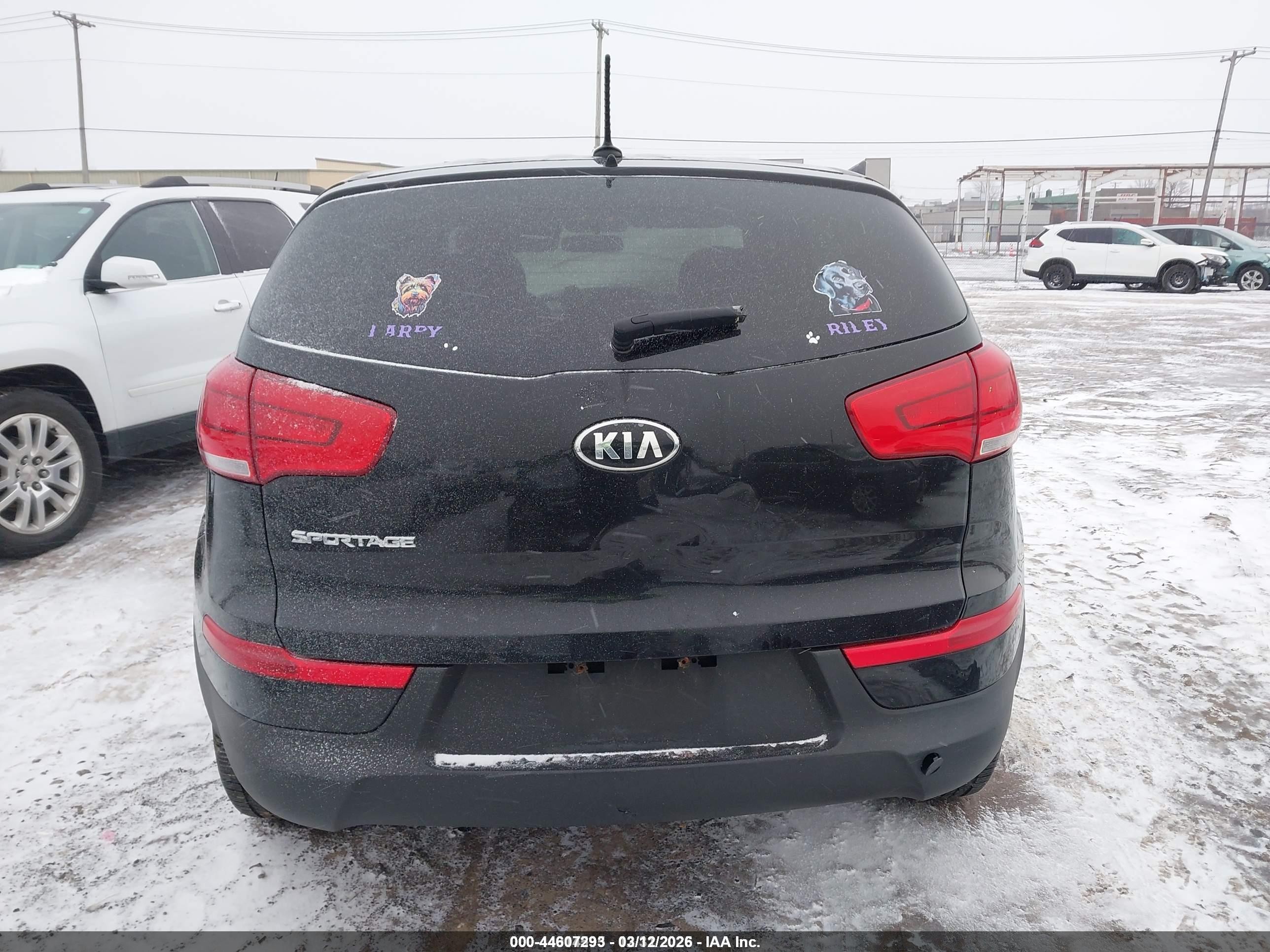 2015 Kia Sportage Lx Black vin: KNDPBCAC1F7701259