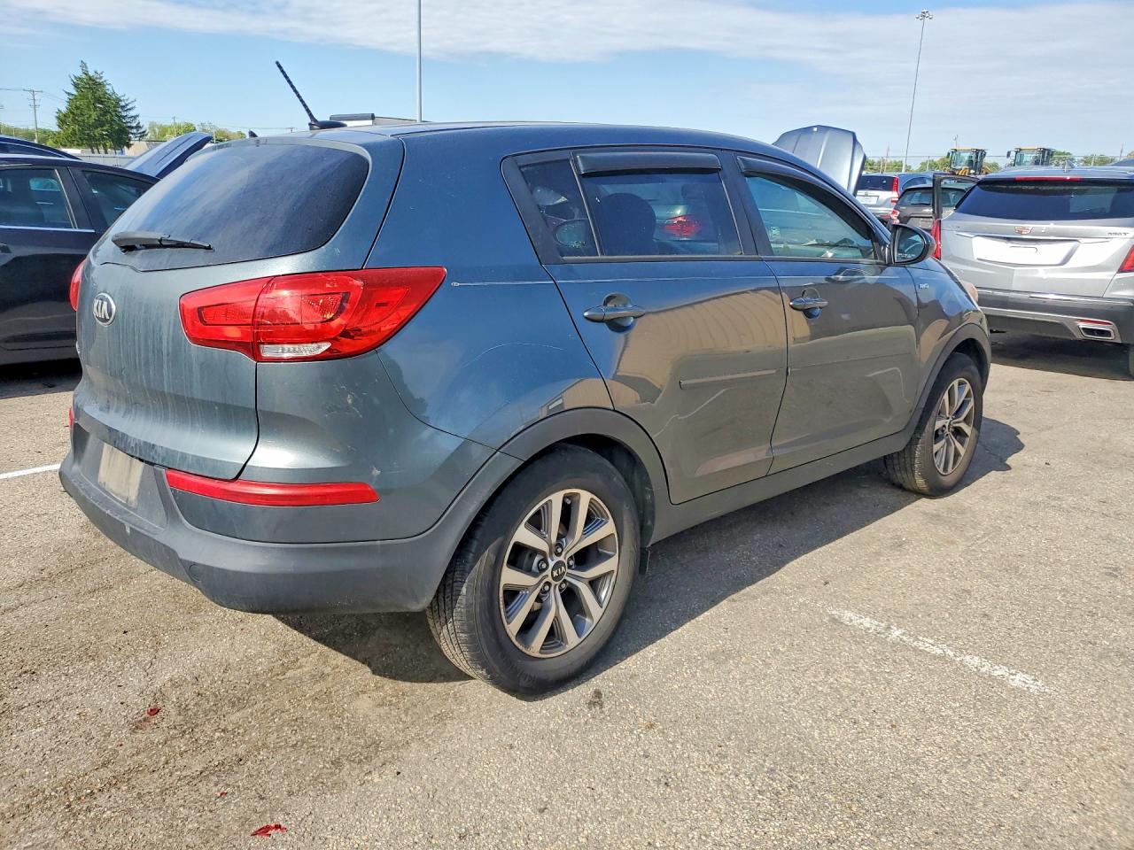2015 Kia Sportage Lx Blue vin: KNDPBCAC1F7759307