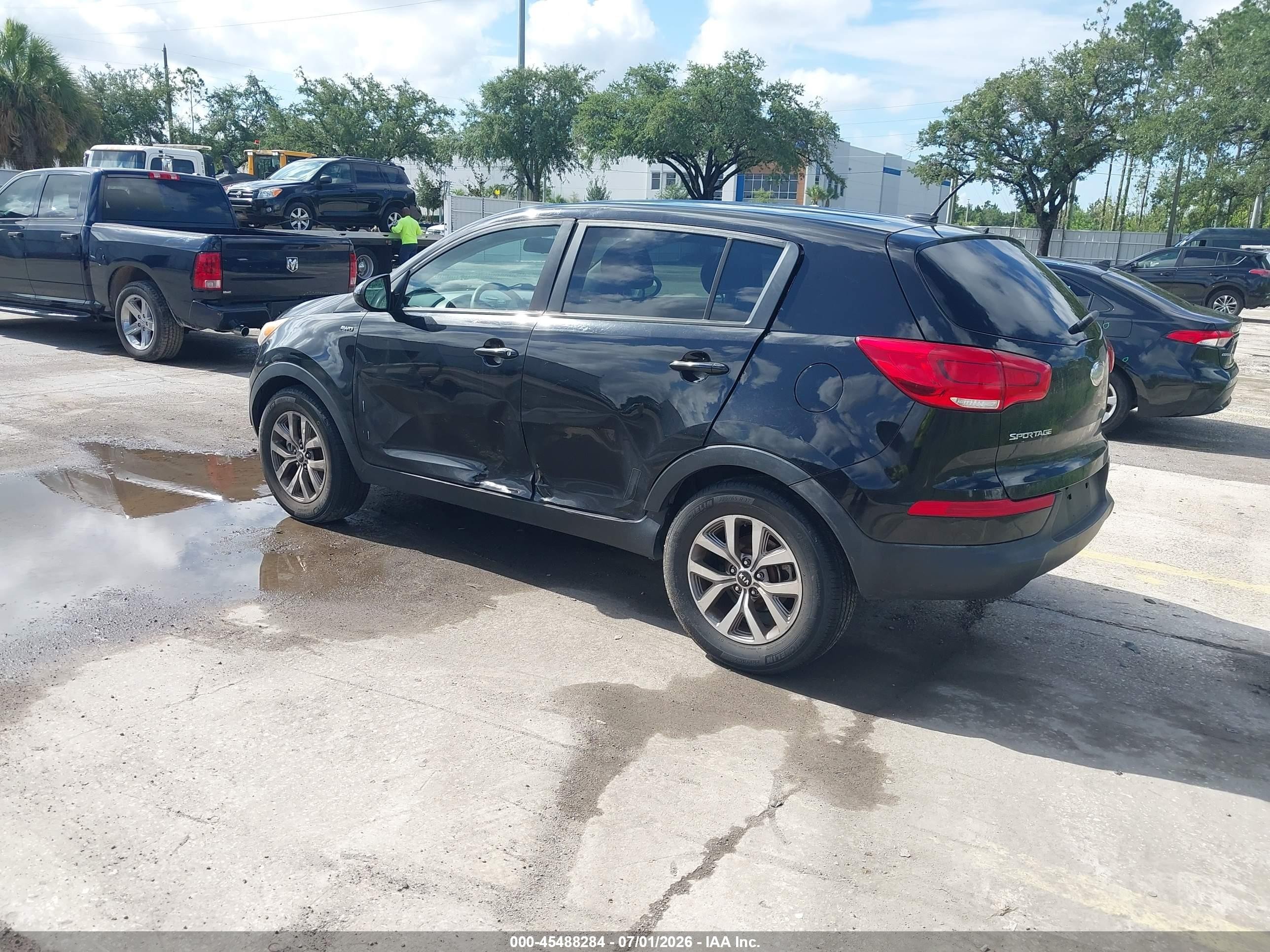 2014 Kia Sportage Lx Black vin: KNDPBCAC2E7585083