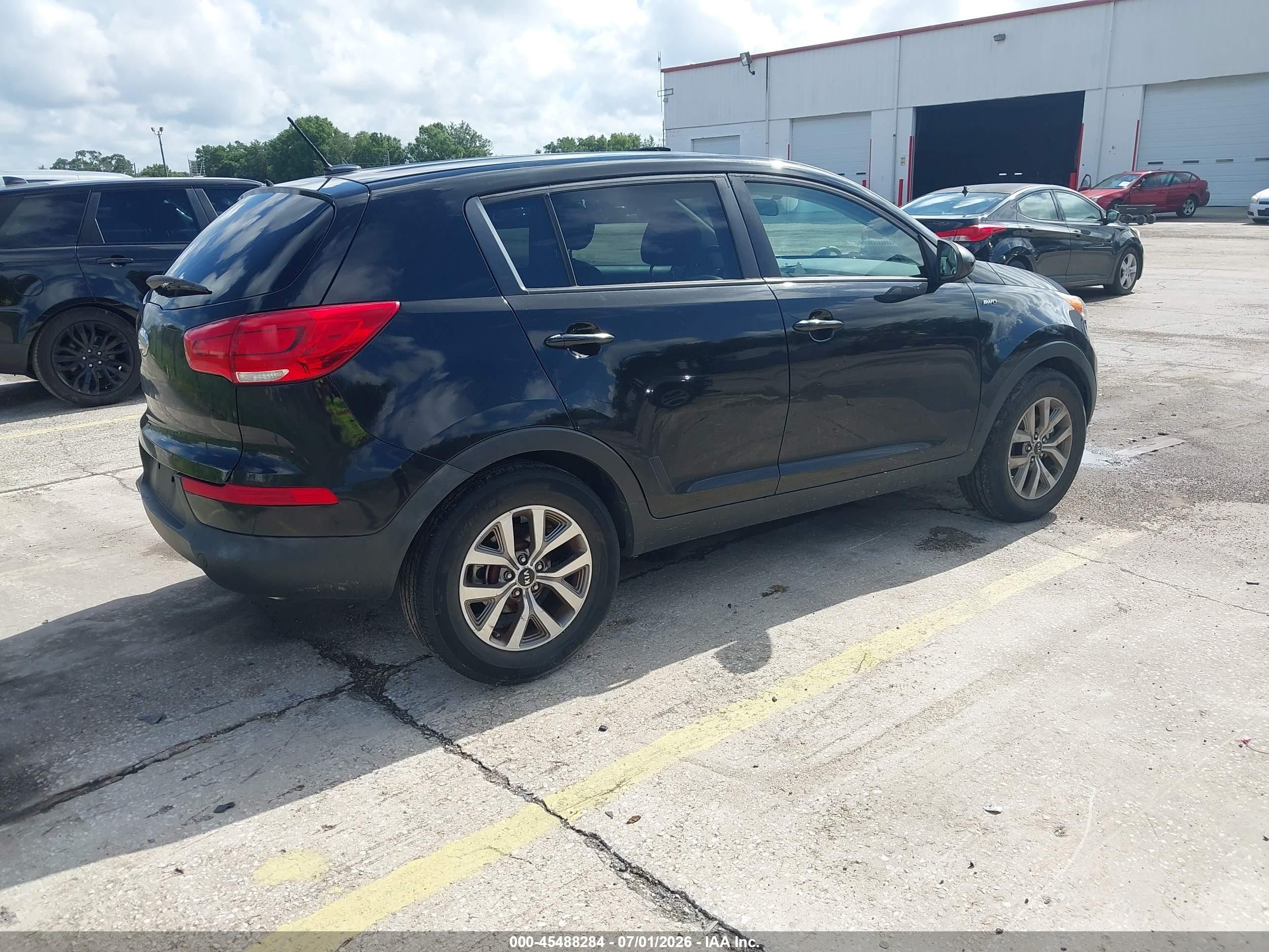 2014 Kia Sportage Lx Black vin: KNDPBCAC2E7585083