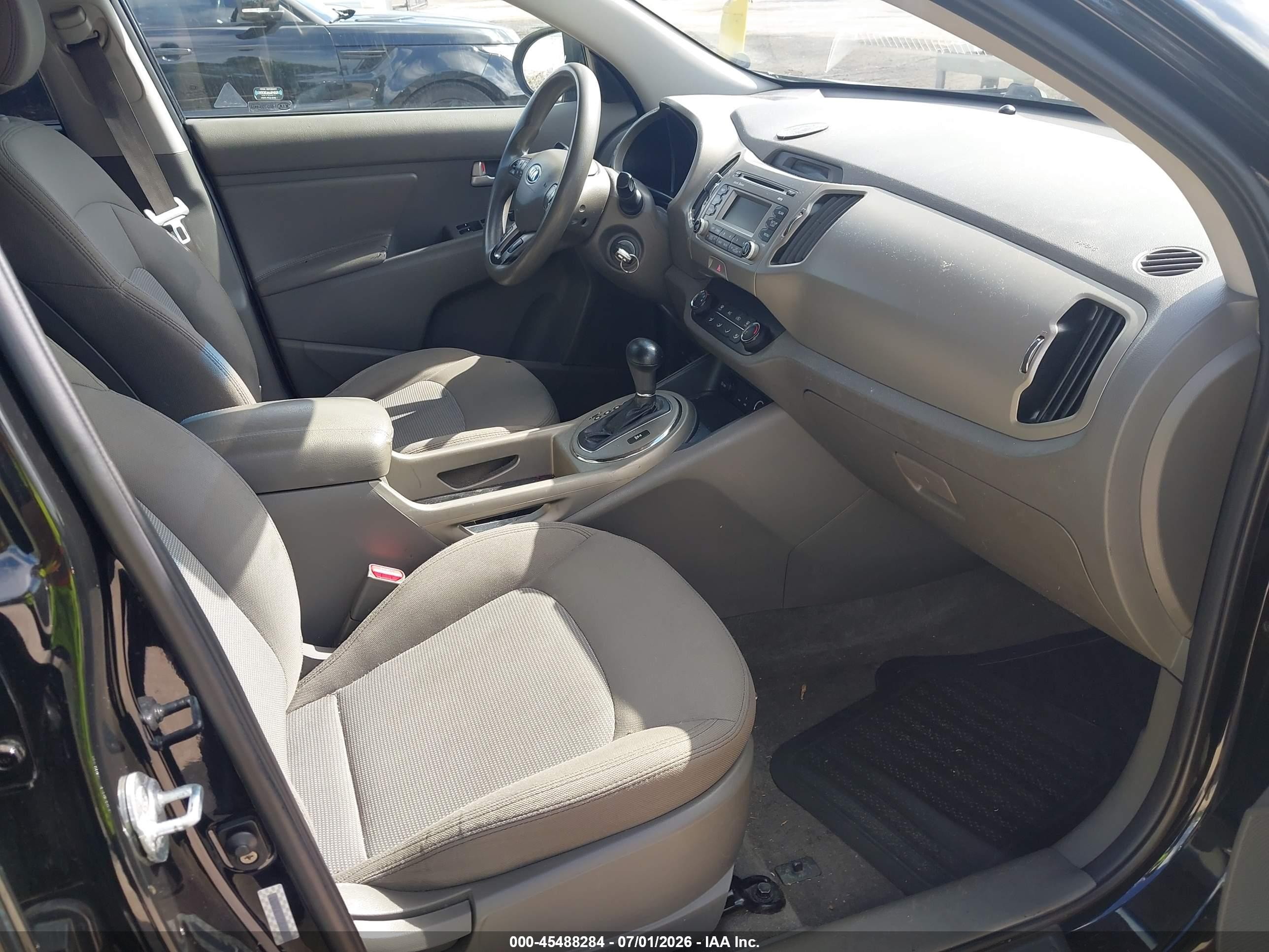 2014 Kia Sportage Lx Black vin: KNDPBCAC2E7585083