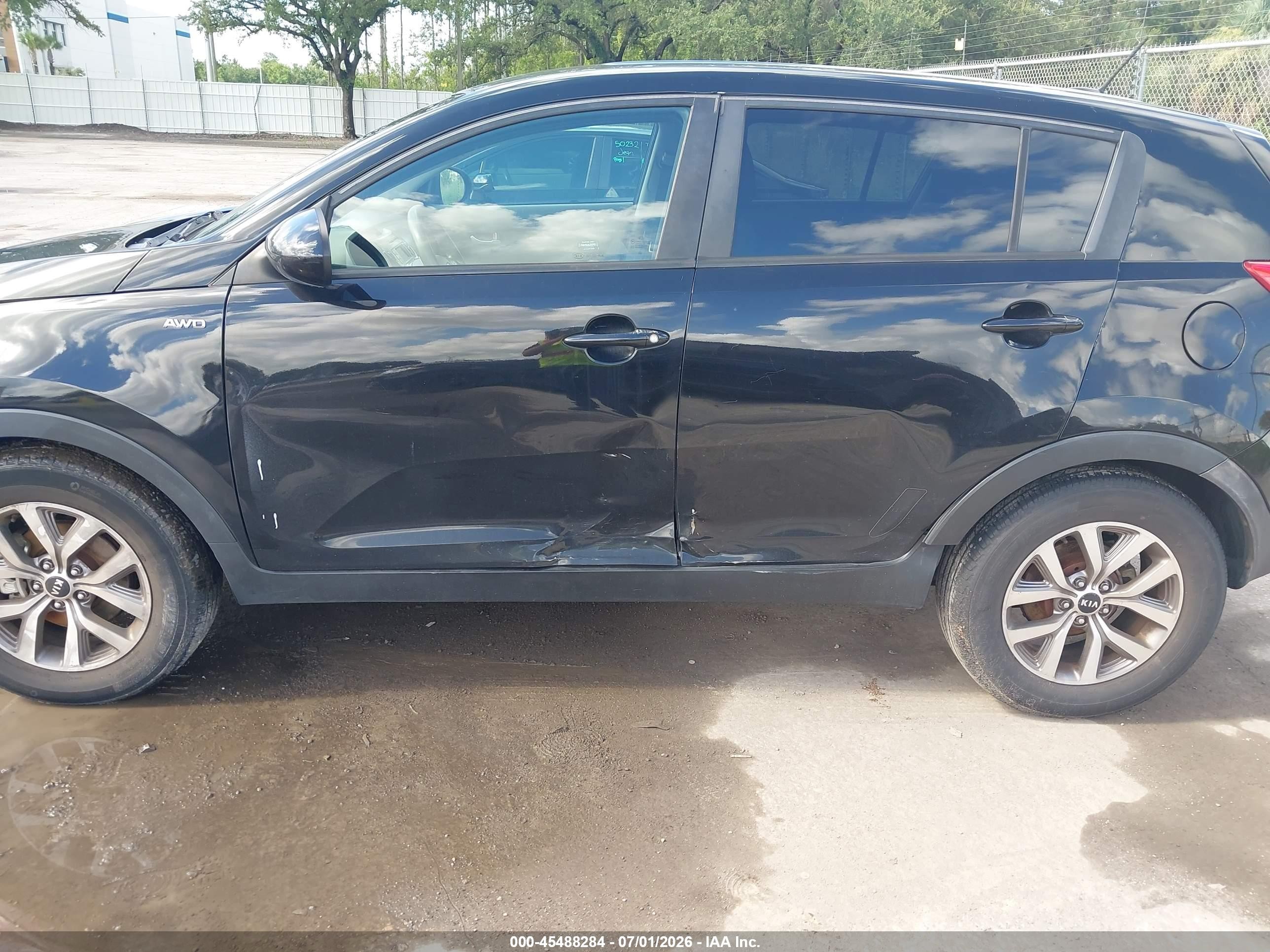2014 Kia Sportage Lx Black vin: KNDPBCAC2E7585083