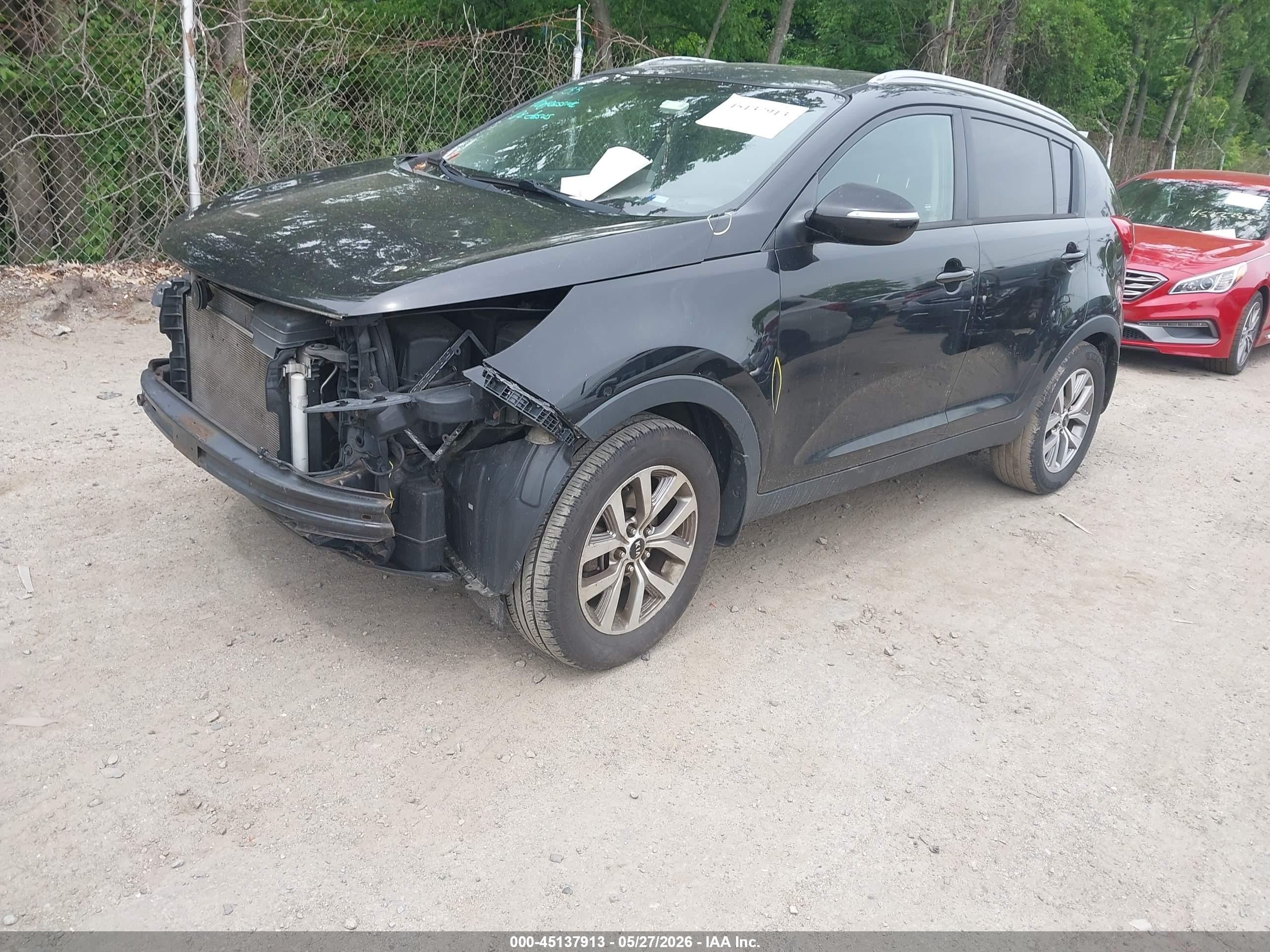 2015 Kia Sportage Lx Black vin: KNDPBCAC2F7790730
