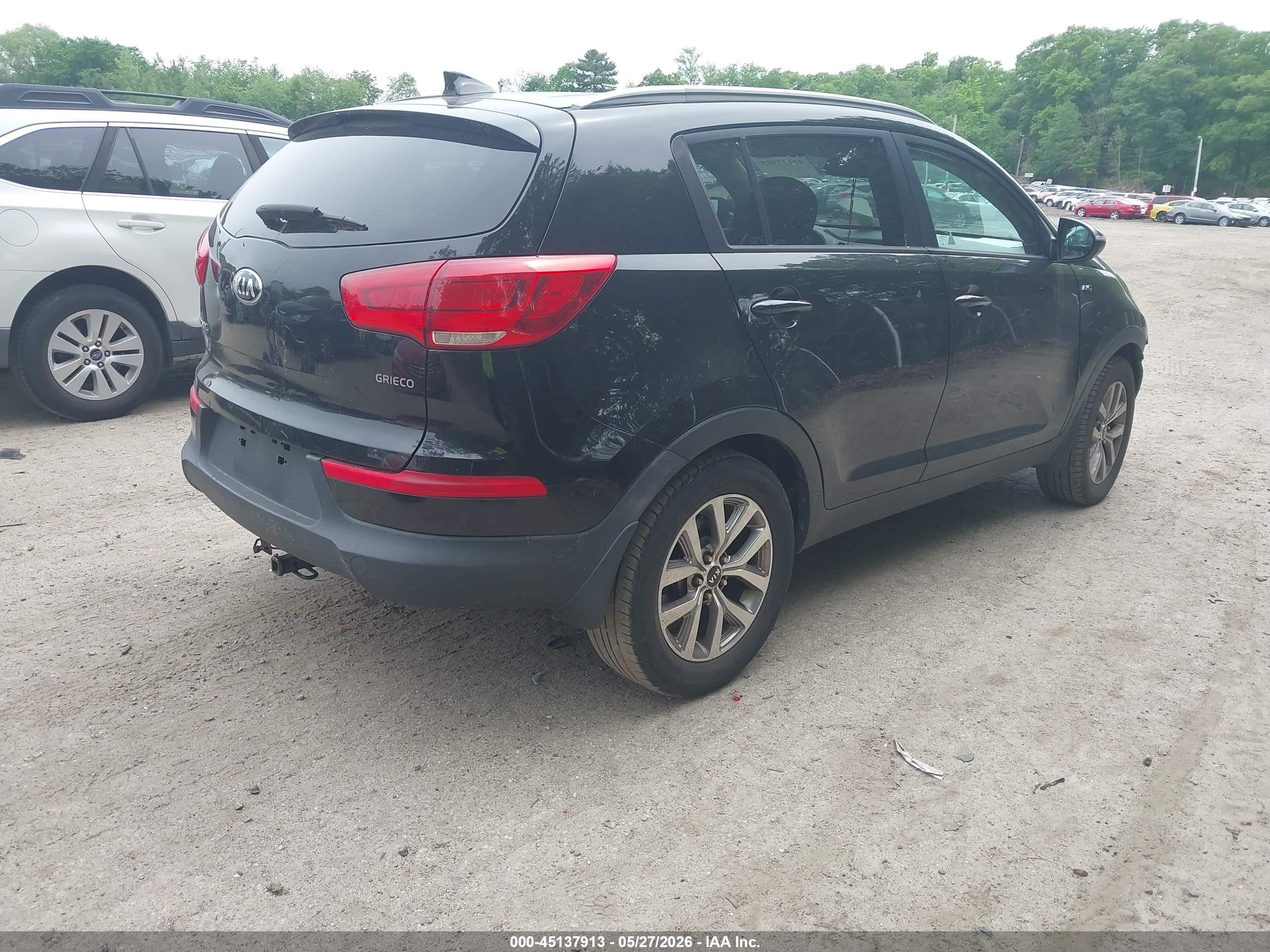 2015 Kia Sportage Lx Black vin: KNDPBCAC2F7790730