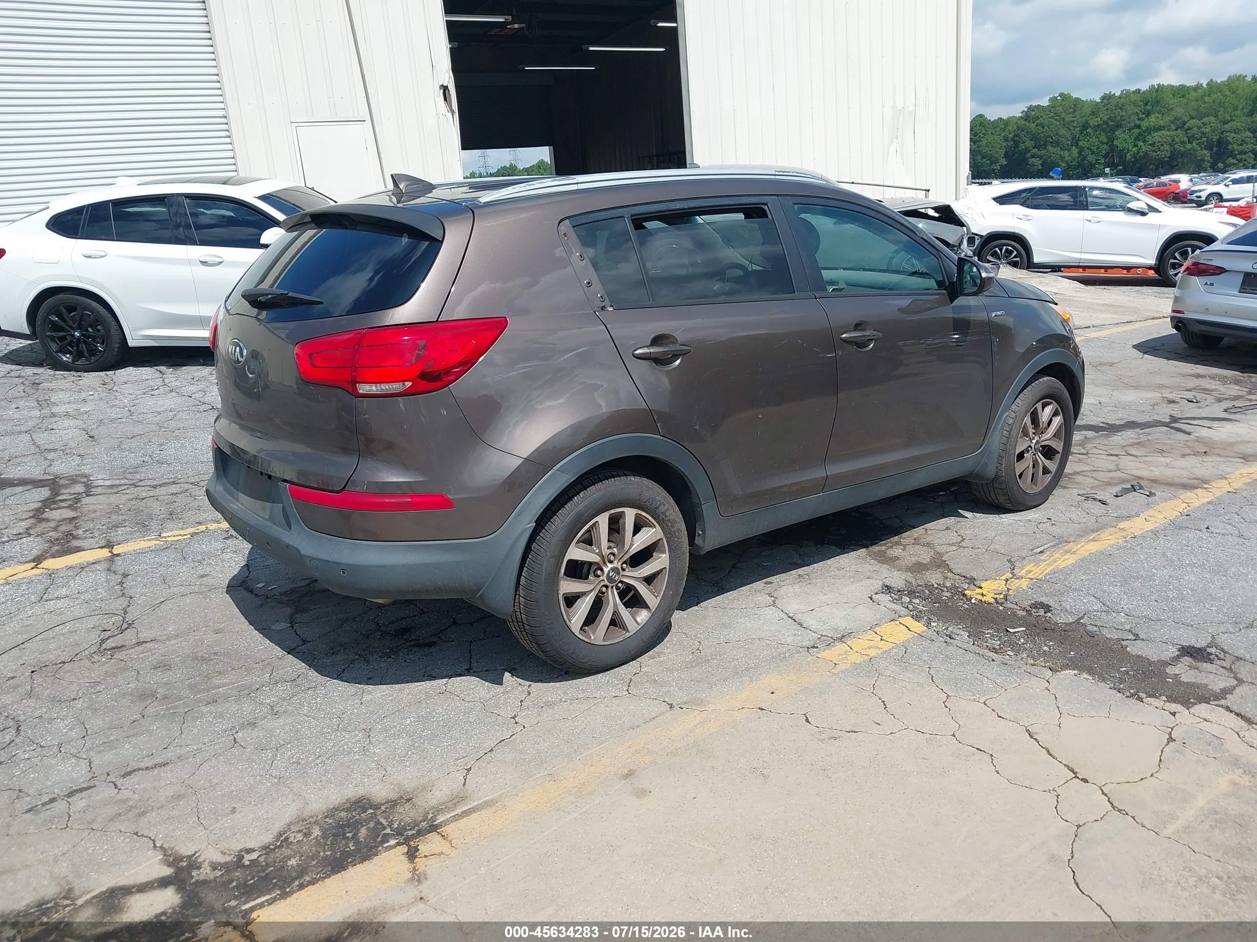 2014 Kia Sportage Lx Brown vin: KNDPBCAC3E7547359