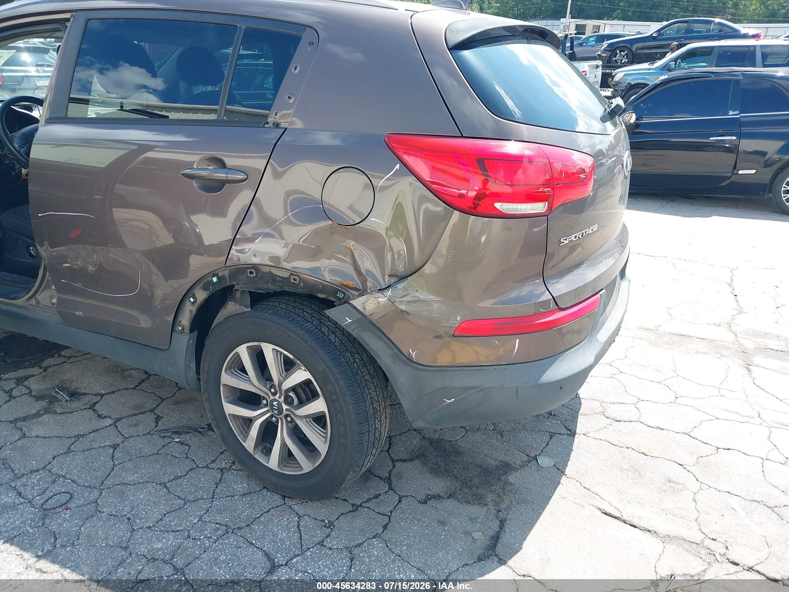 2014 Kia Sportage Lx Brown vin: KNDPBCAC3E7547359
