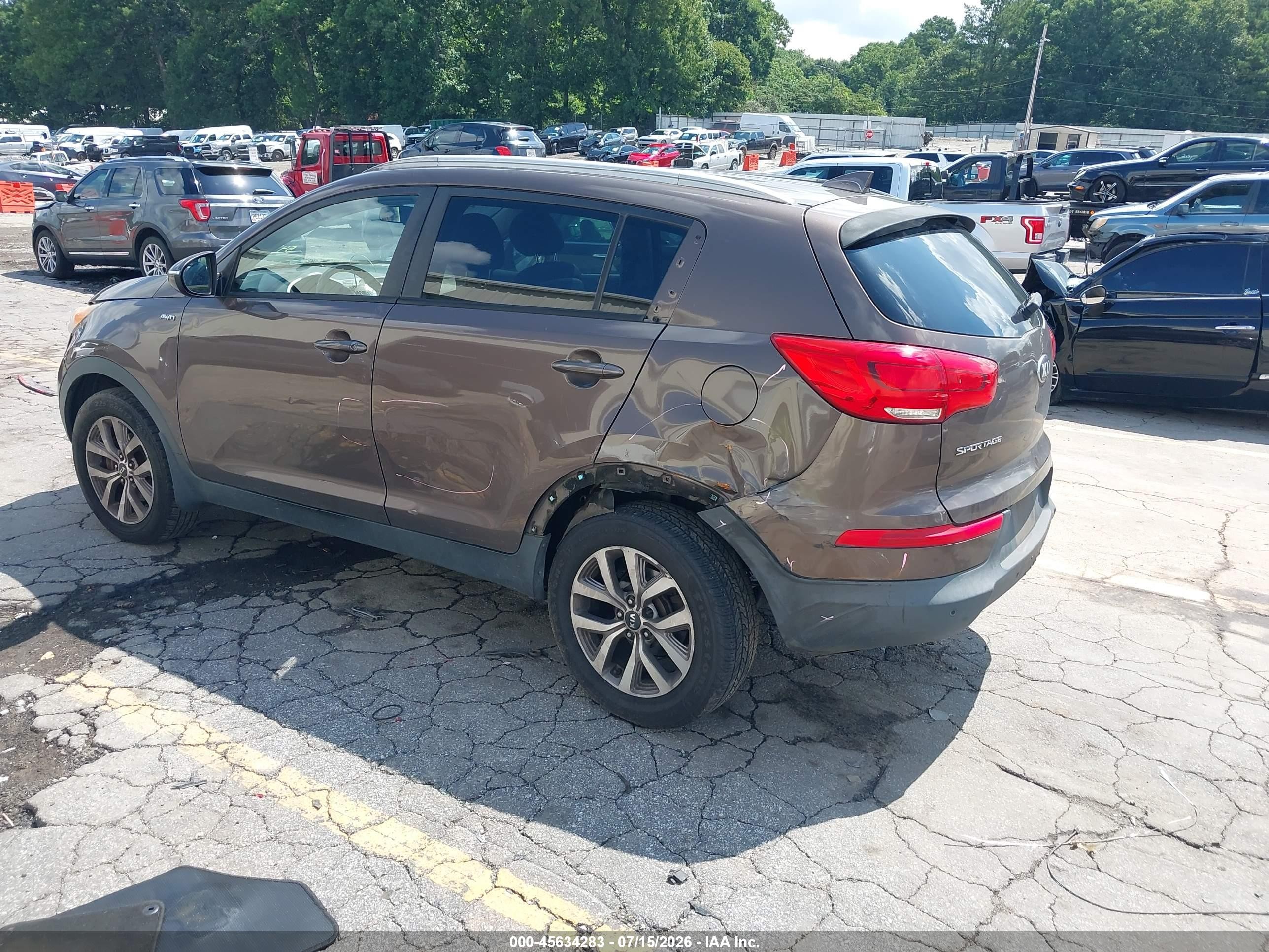 2014 Kia Sportage Lx Brown vin: KNDPBCAC3E7547359