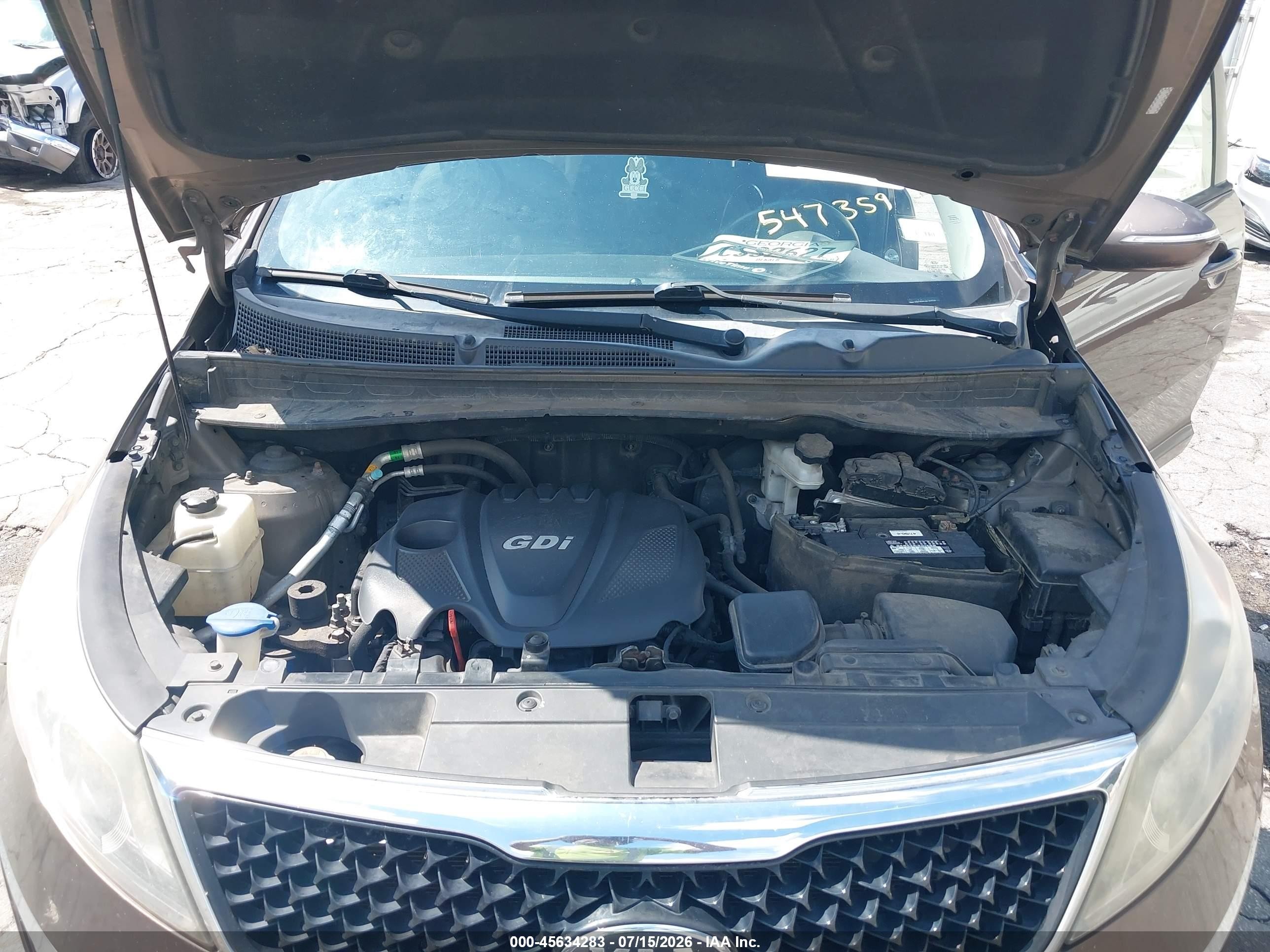 2014 Kia Sportage Lx Brown vin: KNDPBCAC3E7547359