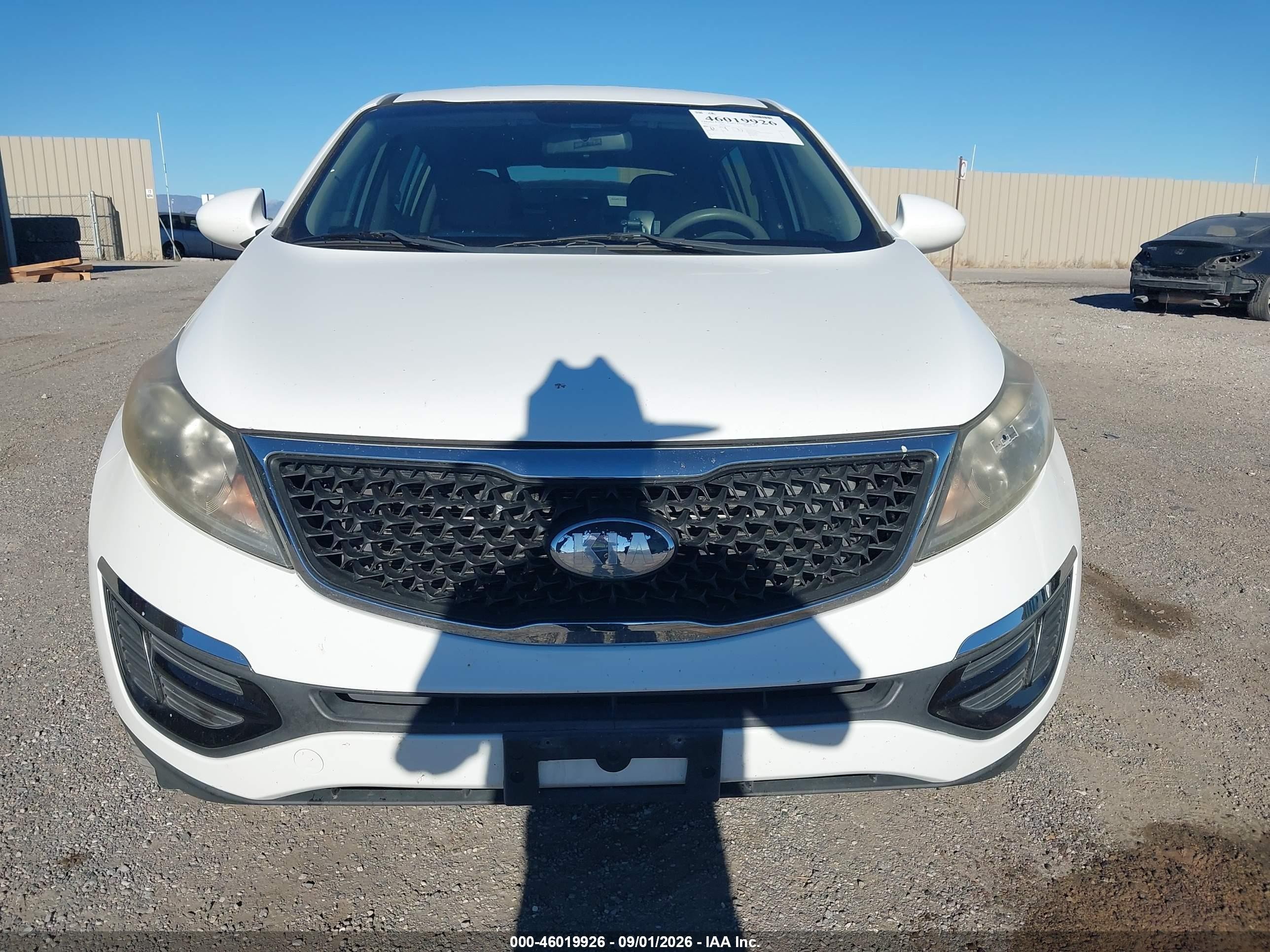 2014 Kia Sportage Lx White vin: KNDPBCAC3E7560581