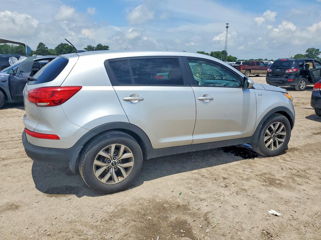 2014 Kia Sportage Lx Silver vin: KNDPBCAC3E7584623