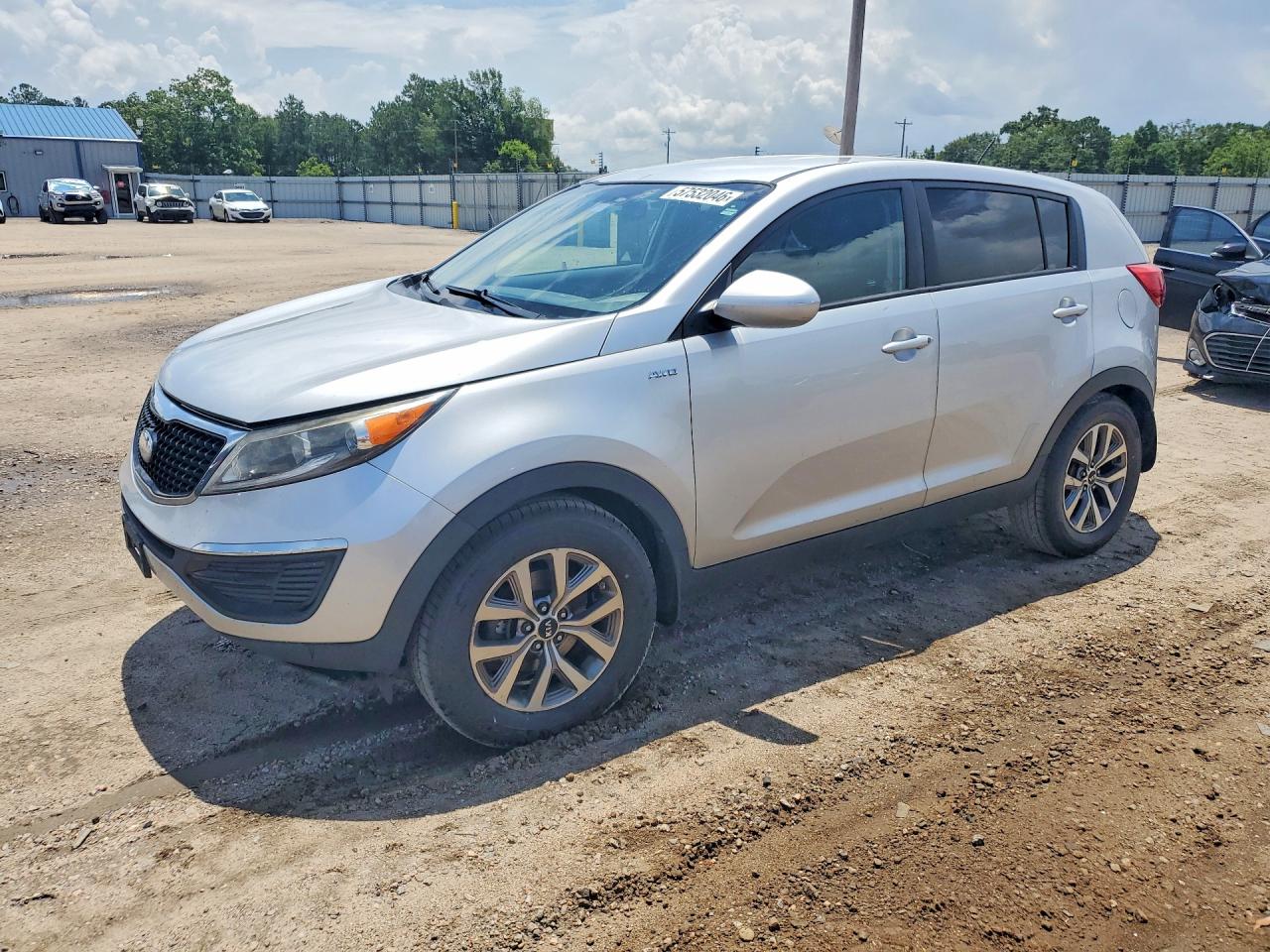 2014 Kia Sportage Lx Silver vin: KNDPBCAC3E7584623