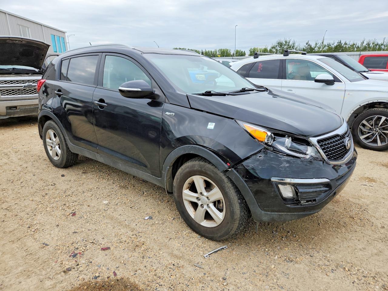 2014 Kia Sportage Lx Black vin: KNDPBCAC3E7630208