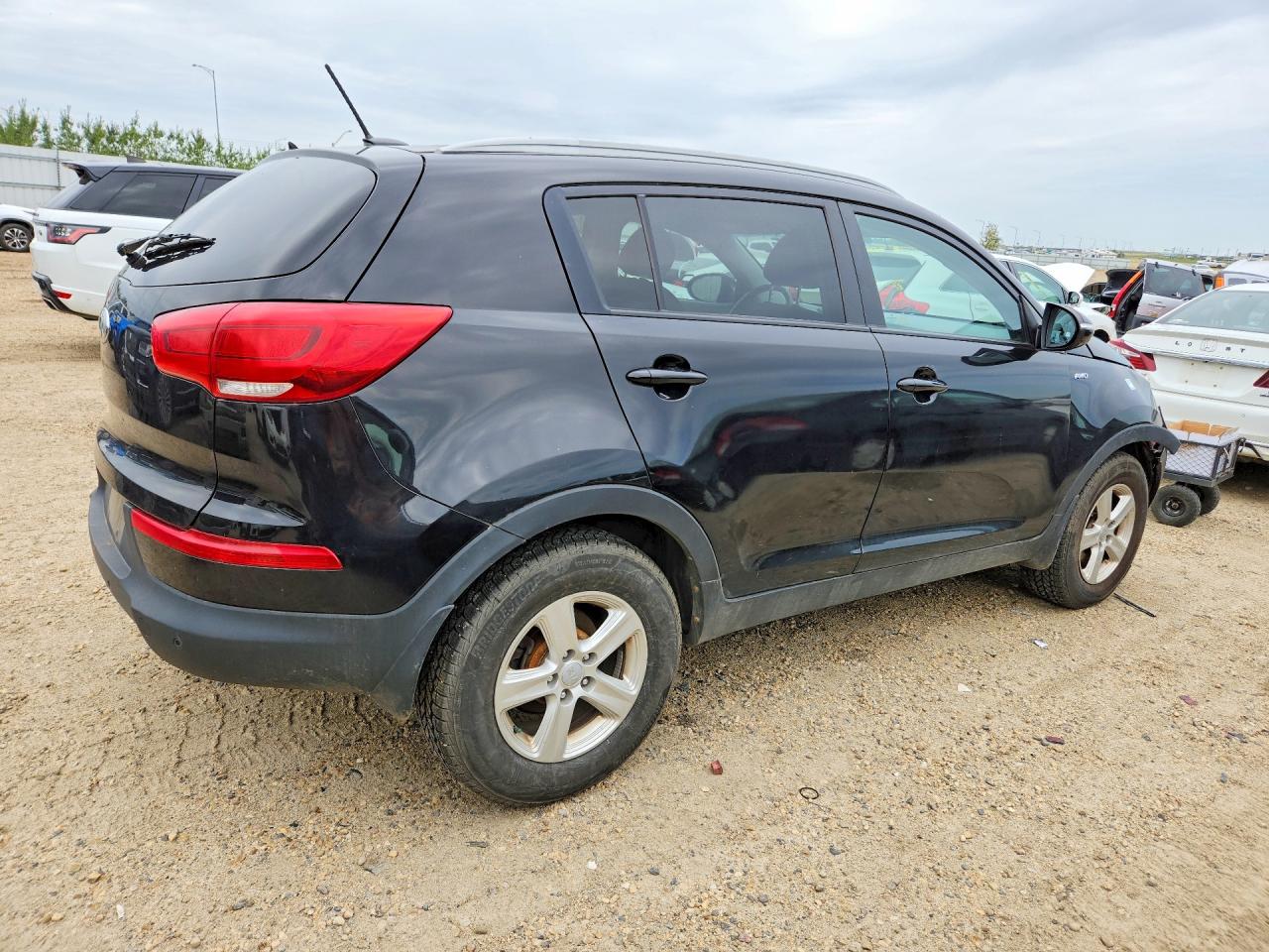 2014 Kia Sportage Lx Black vin: KNDPBCAC3E7630208