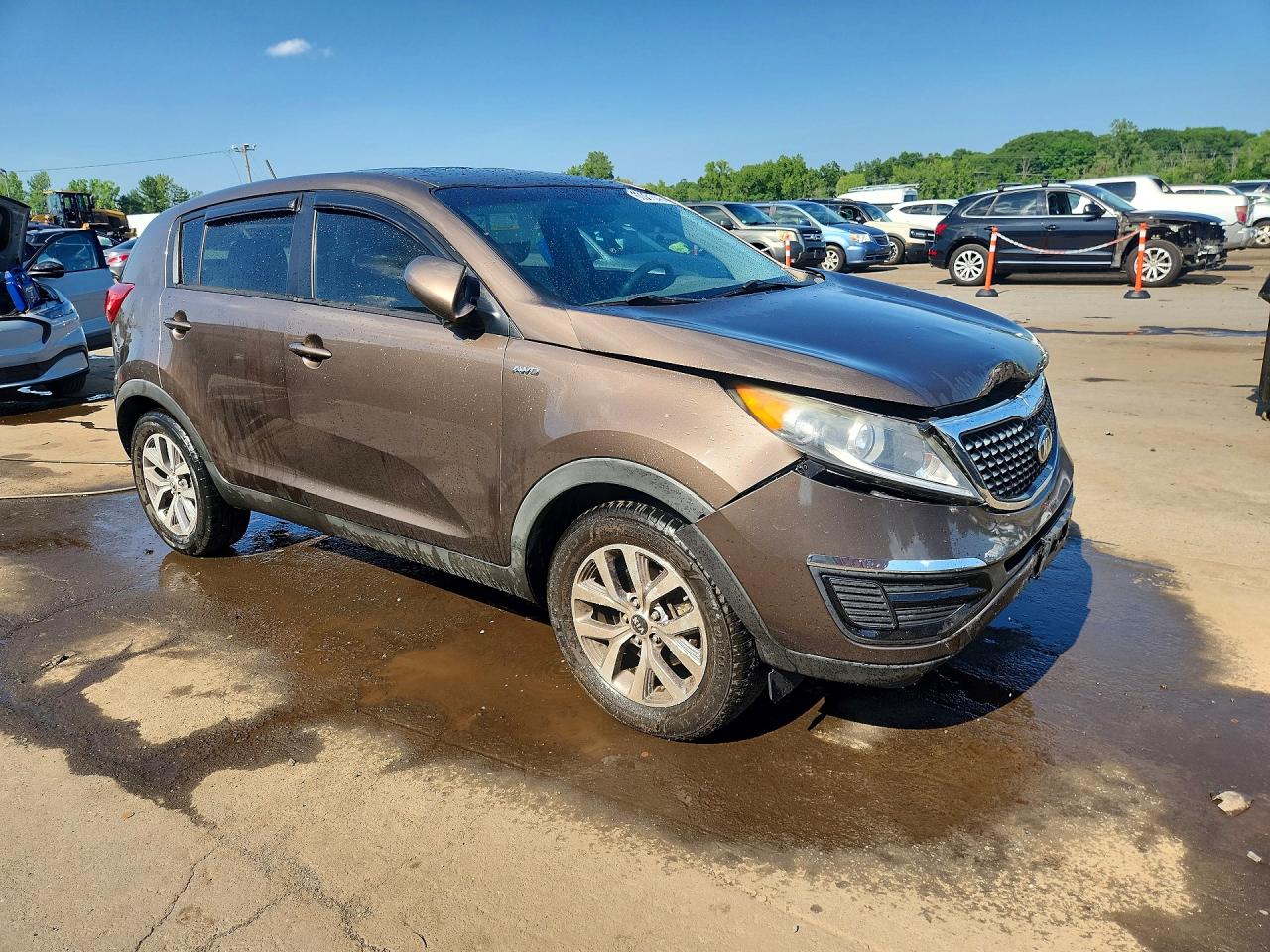 2015 Kia Sportage Lx Brown vin: KNDPBCAC3F7770325