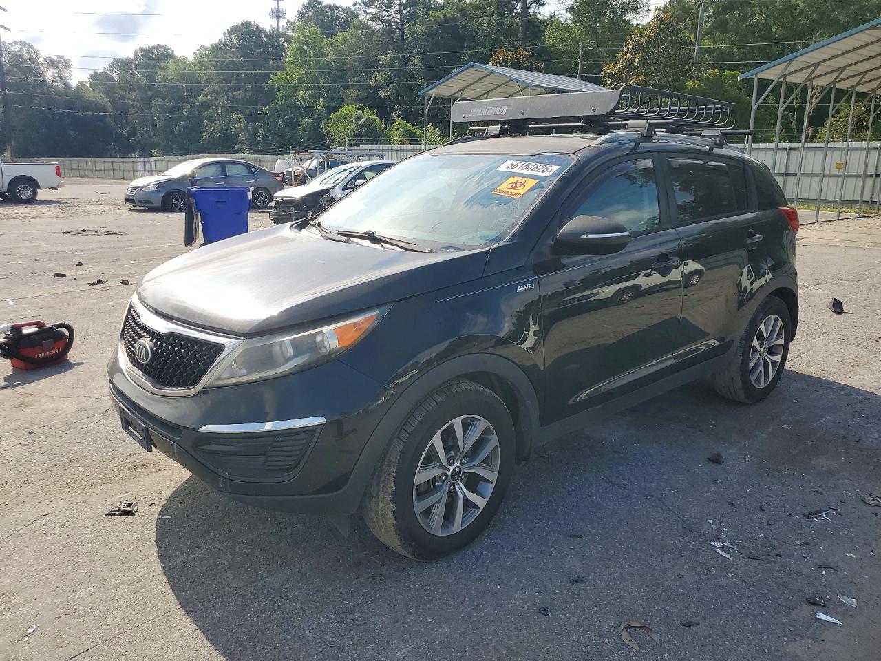 2015 Kia Sportage Lx Black vin: KNDPBCAC3F7773709