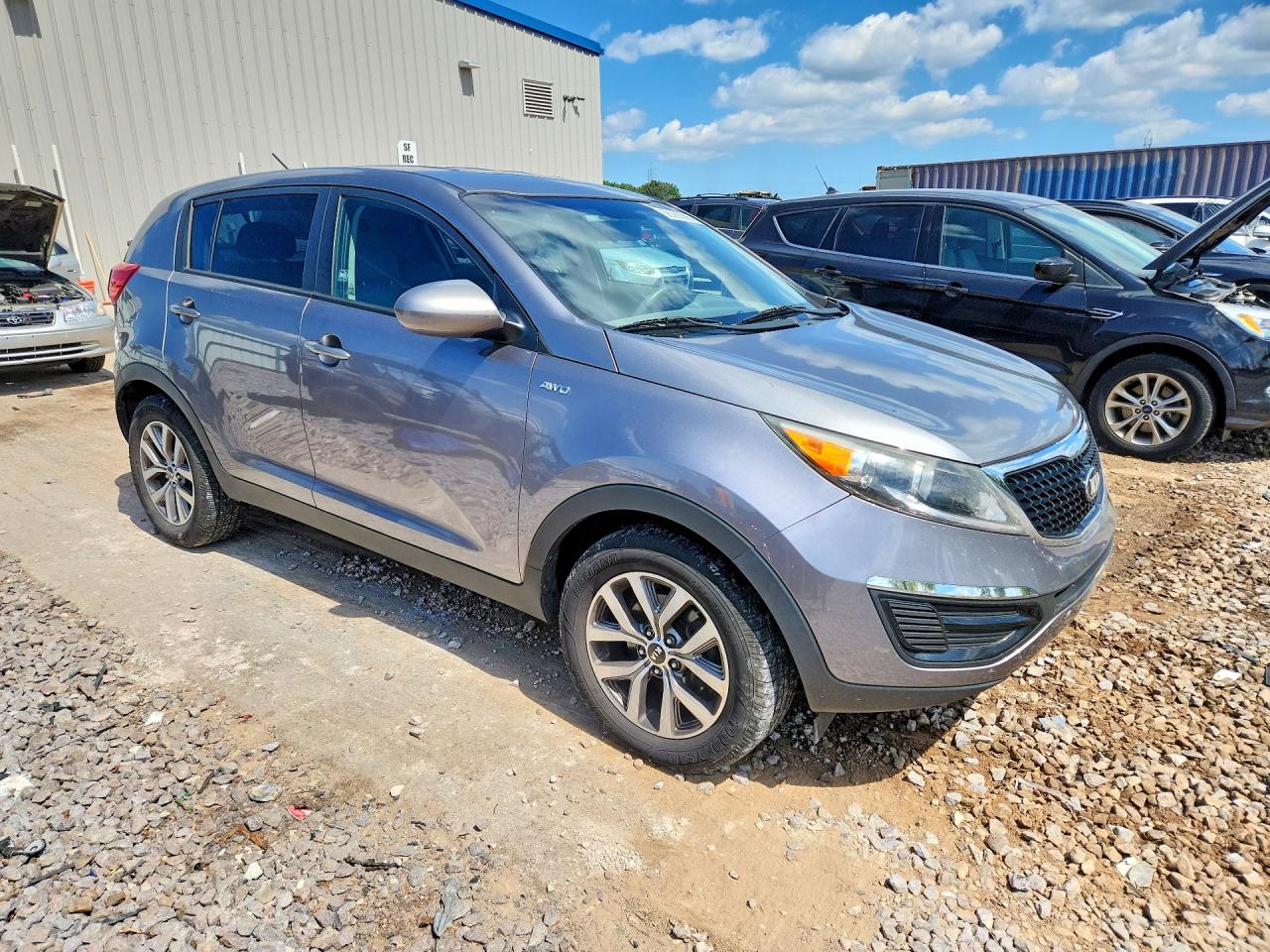 2015 Kia Sportage Lx Gray vin: KNDPBCAC3F7782412