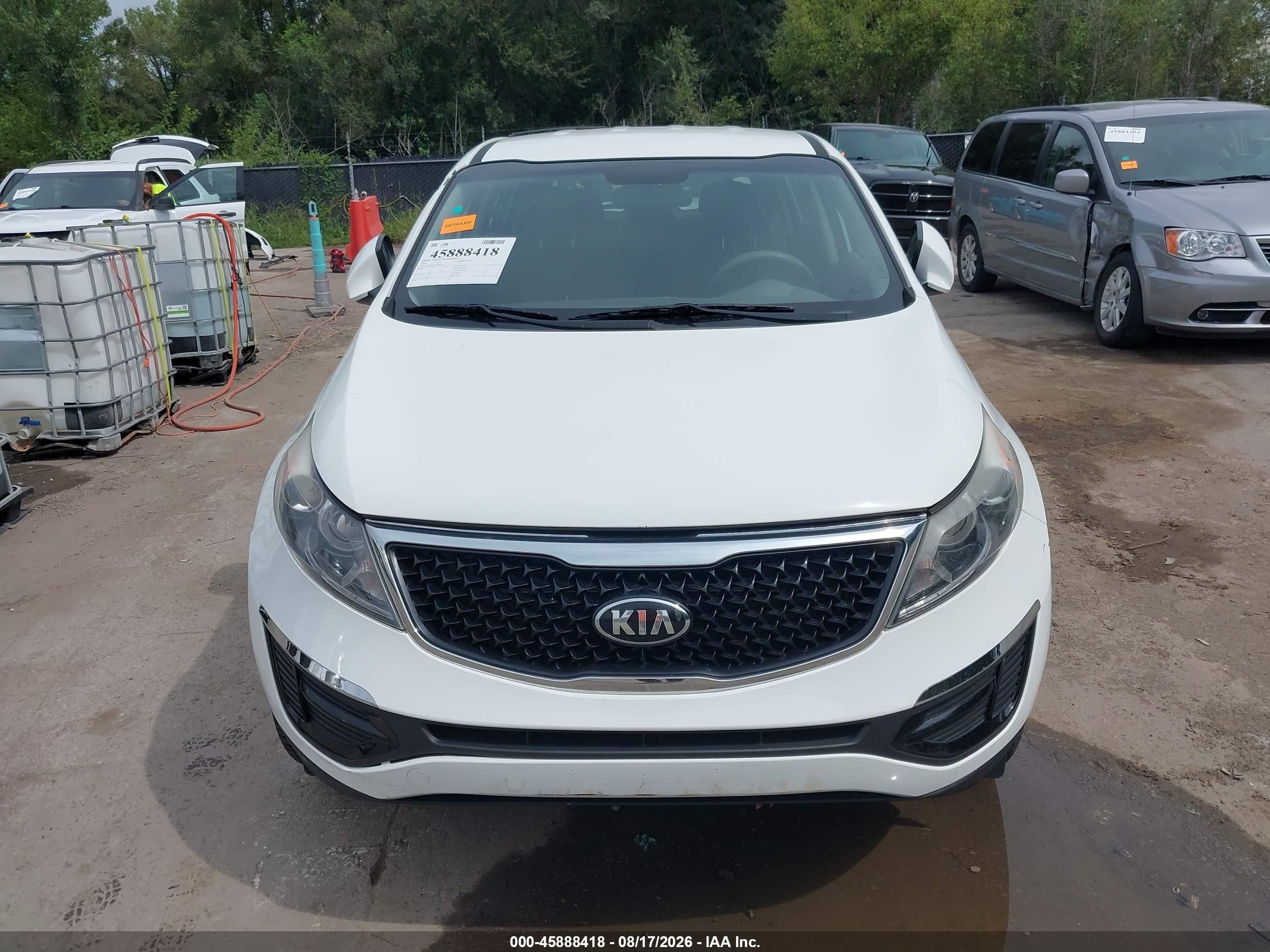 2016 Kia Sportage Lx White vin: KNDPBCAC3G7852279