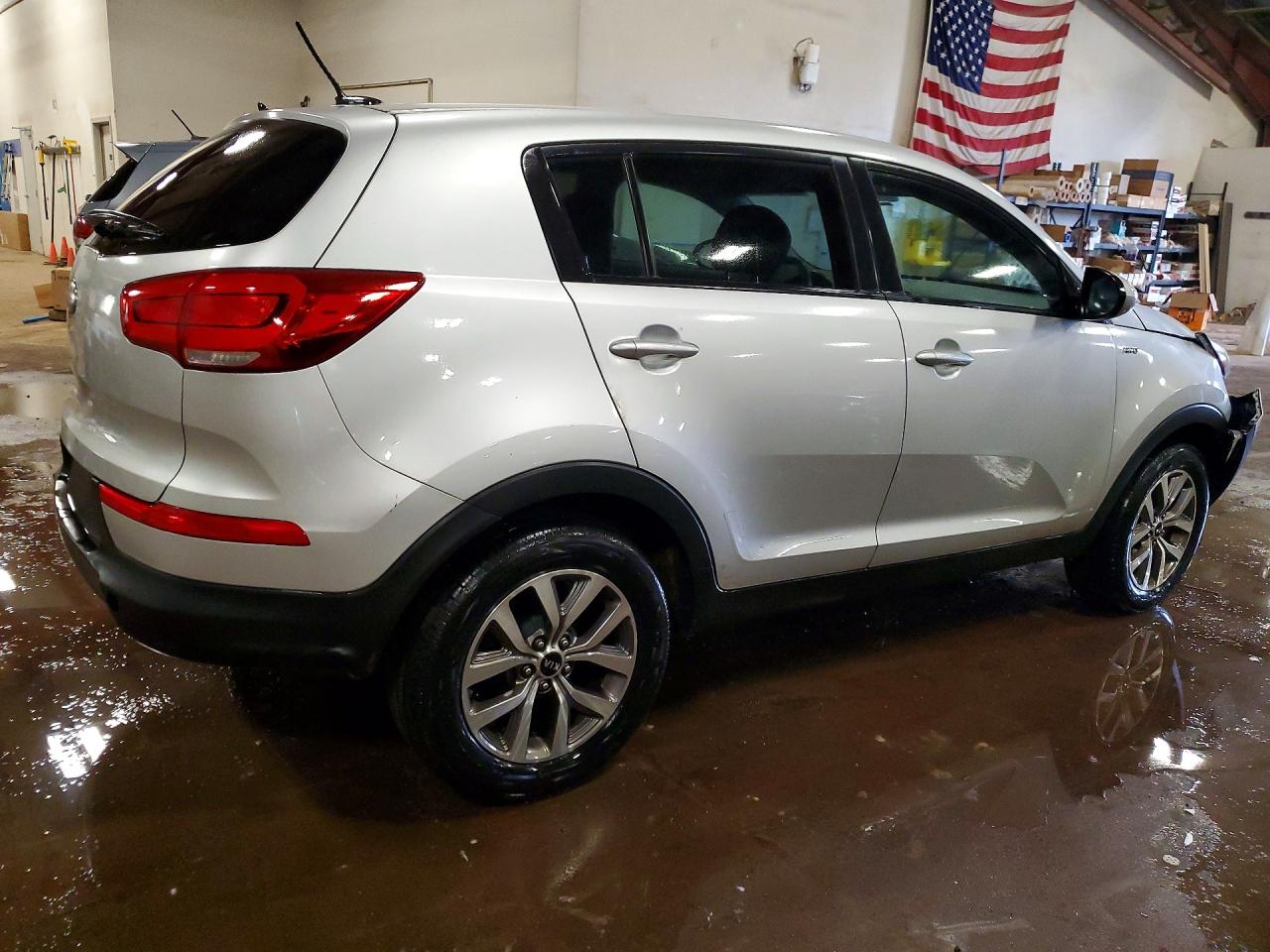 2014 Kia Sportage Lx Silver vin: KNDPBCAC4E7611988
