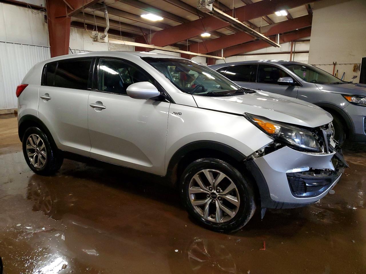 2014 Kia Sportage Lx Silver vin: KNDPBCAC4E7611988
