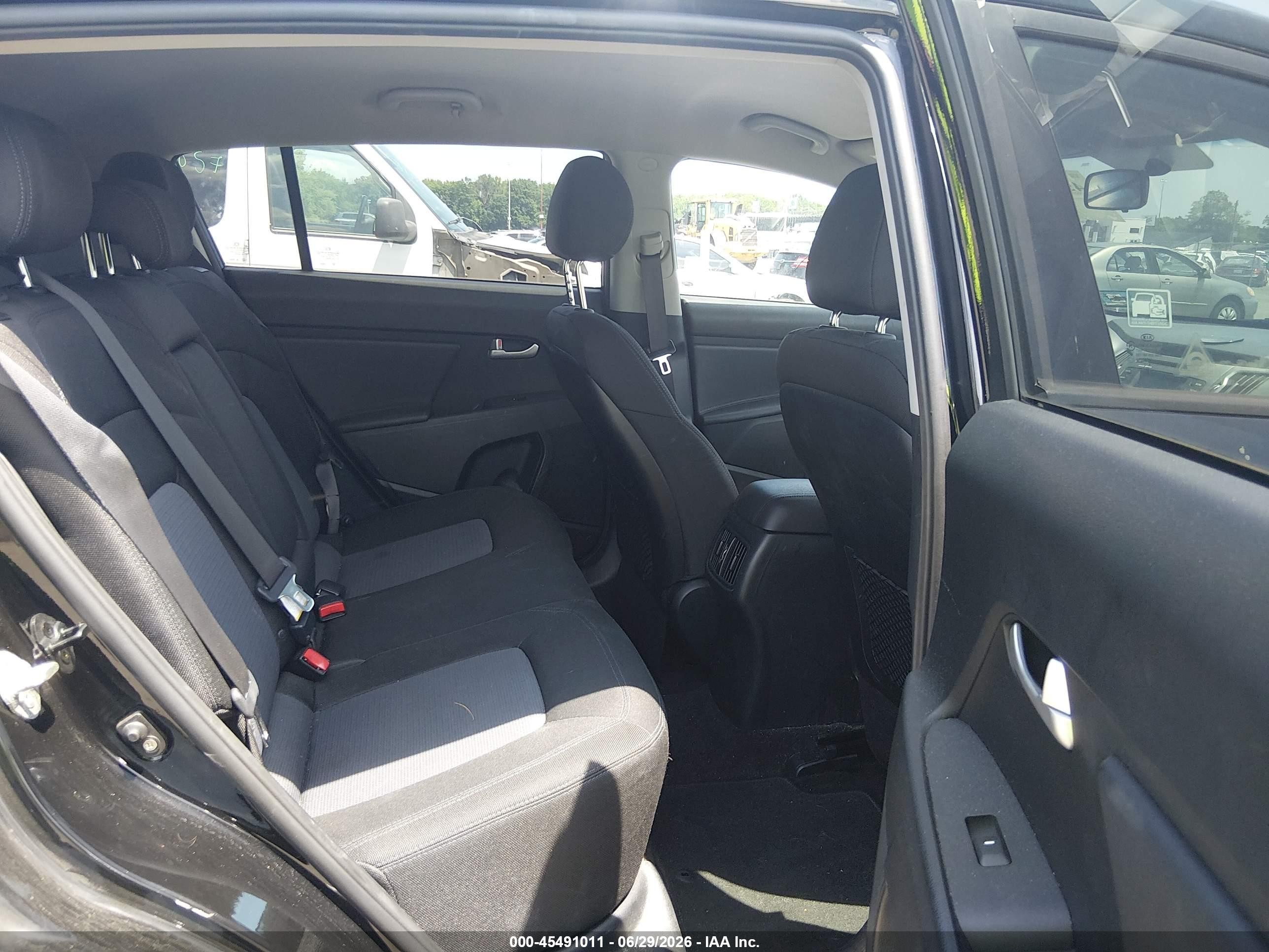 2015 Kia Sportage Lx Black vin: KNDPBCAC4F7680519