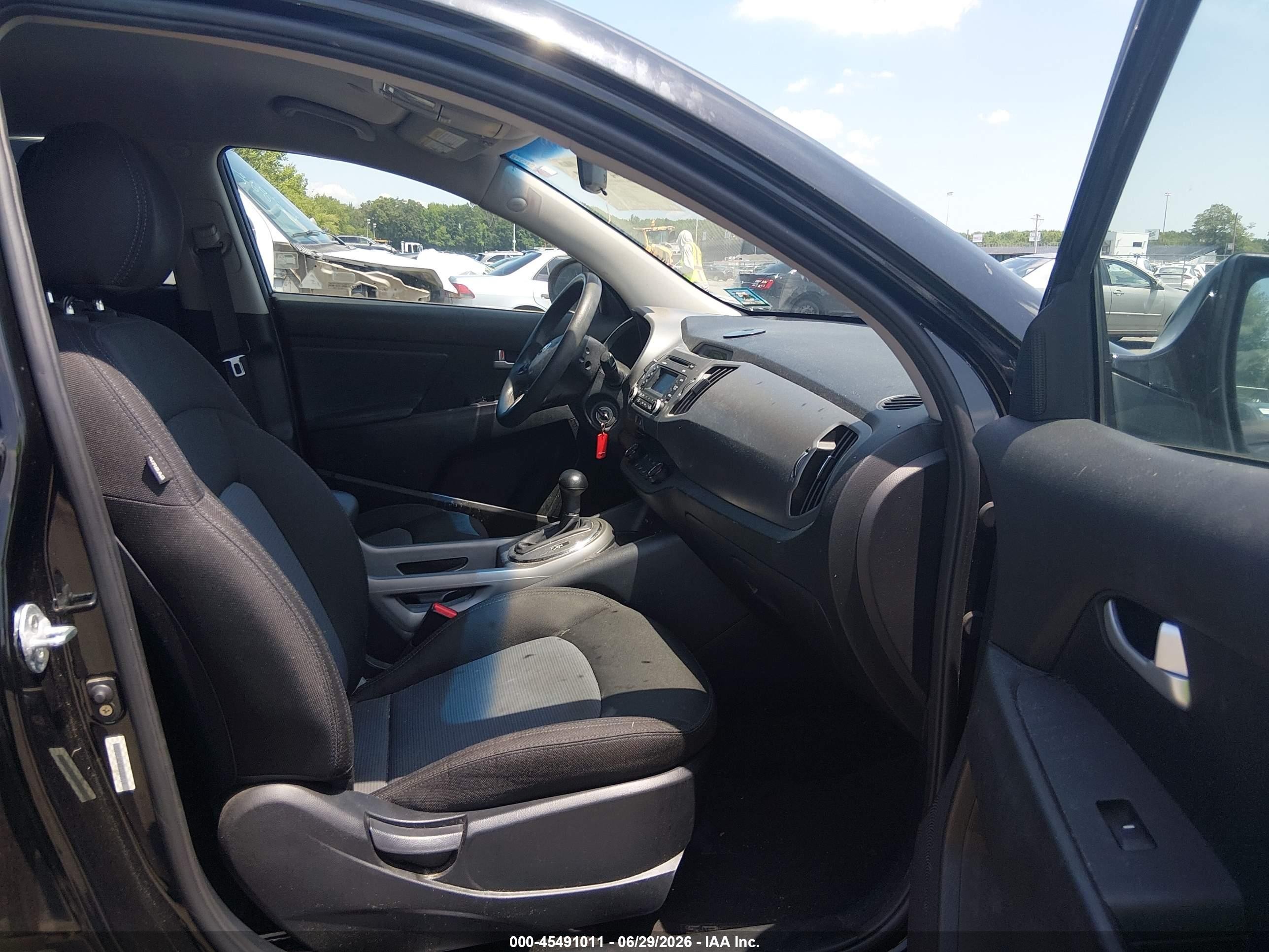 2015 Kia Sportage Lx Black vin: KNDPBCAC4F7680519