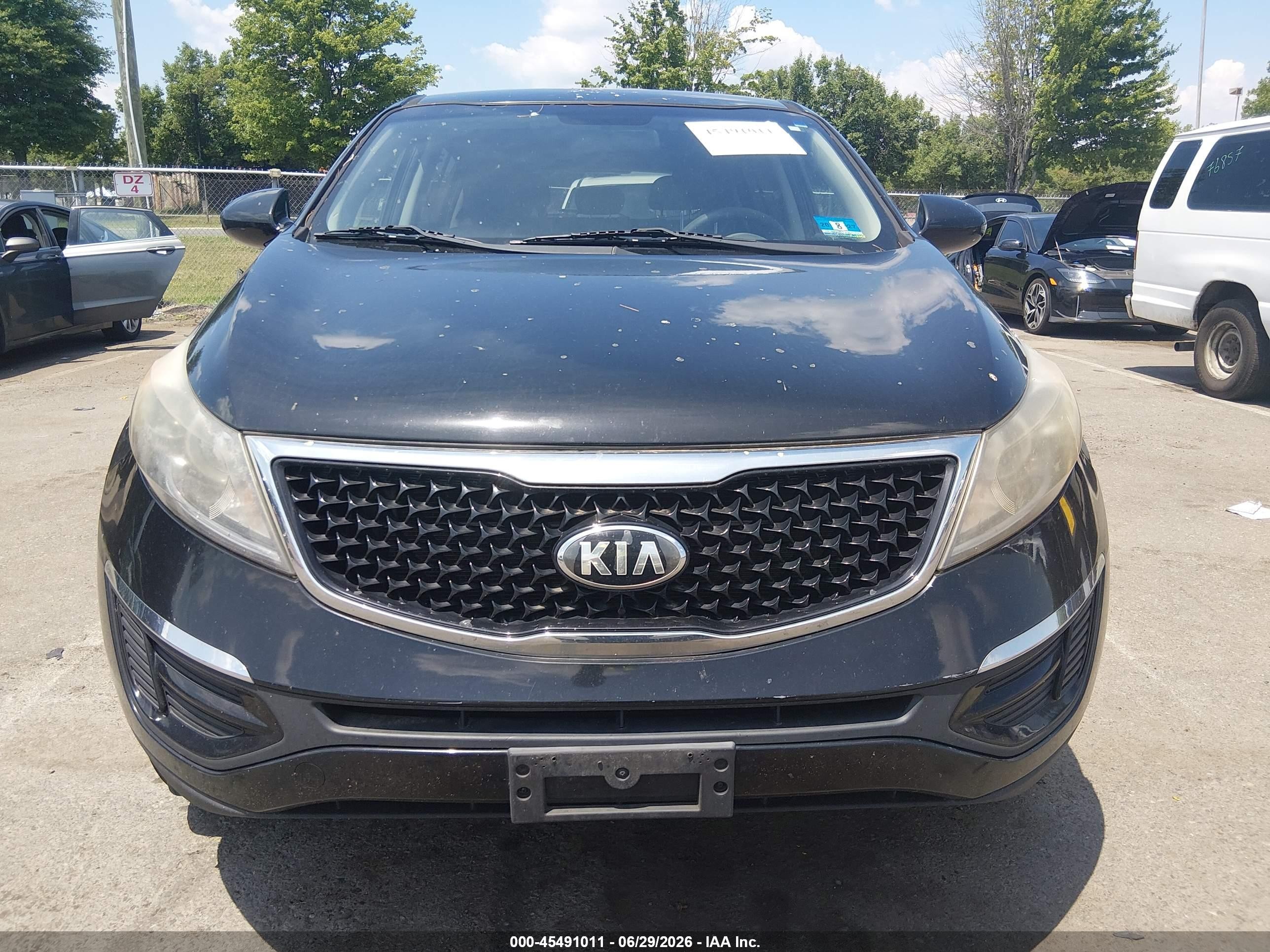 2015 Kia Sportage Lx Black vin: KNDPBCAC4F7680519