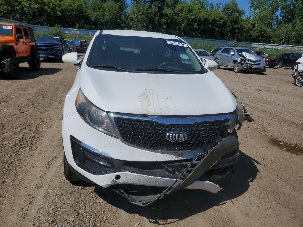 2015 Kia Sportage Lx White vin: KNDPBCAC4F7686756